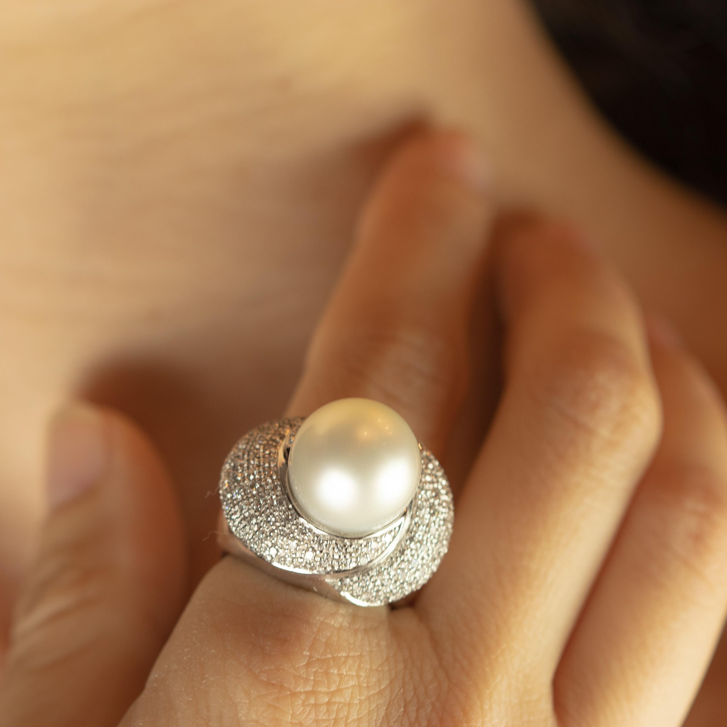 pearl pave ring