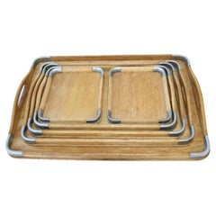 Vintage Japanese nesting style serving trays