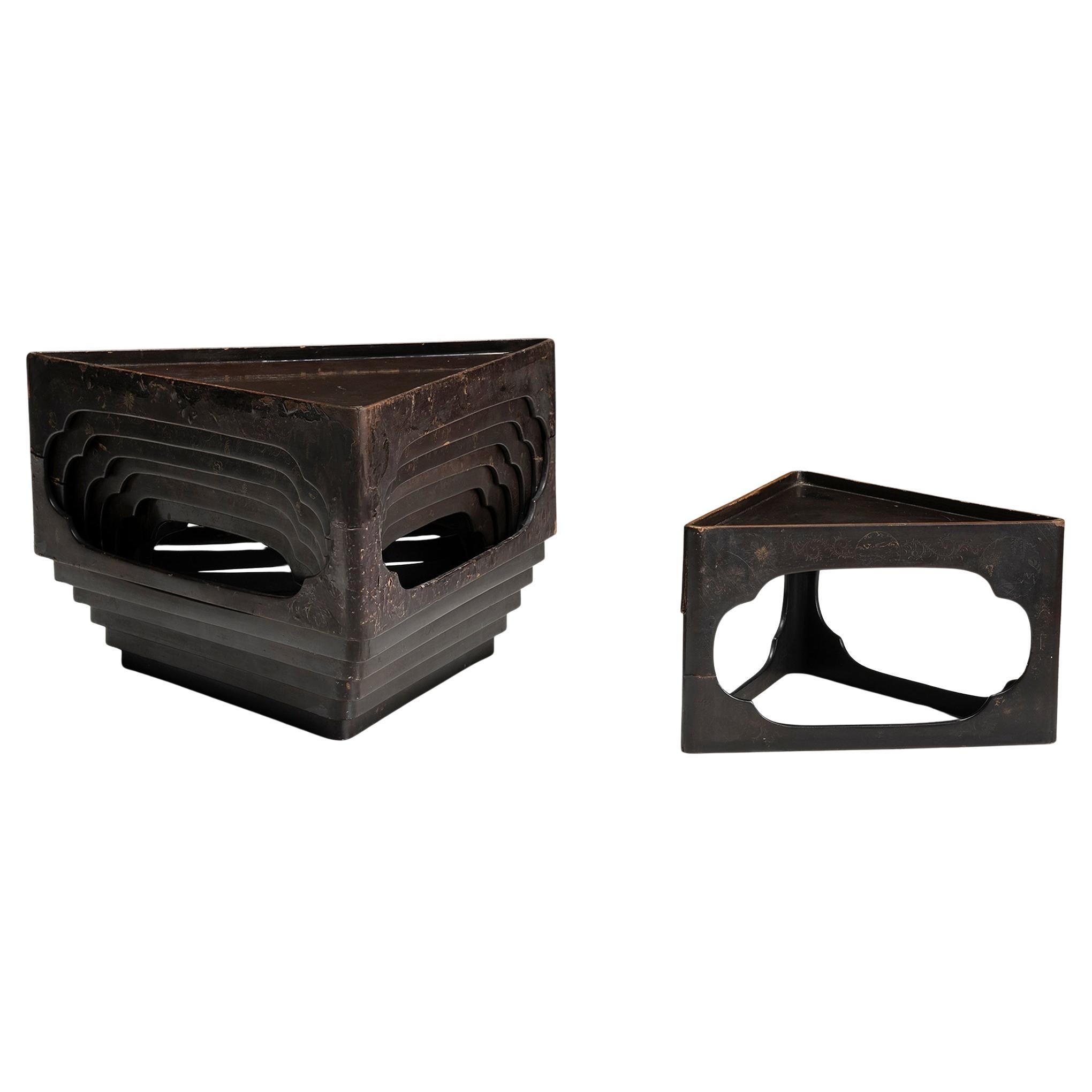 Japanese Nesting Tables, Japan circa 1950 For Sale