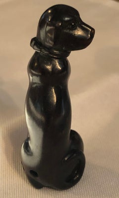 Japanese Netsuke, 20th Century, “Dog”, Wood Carved