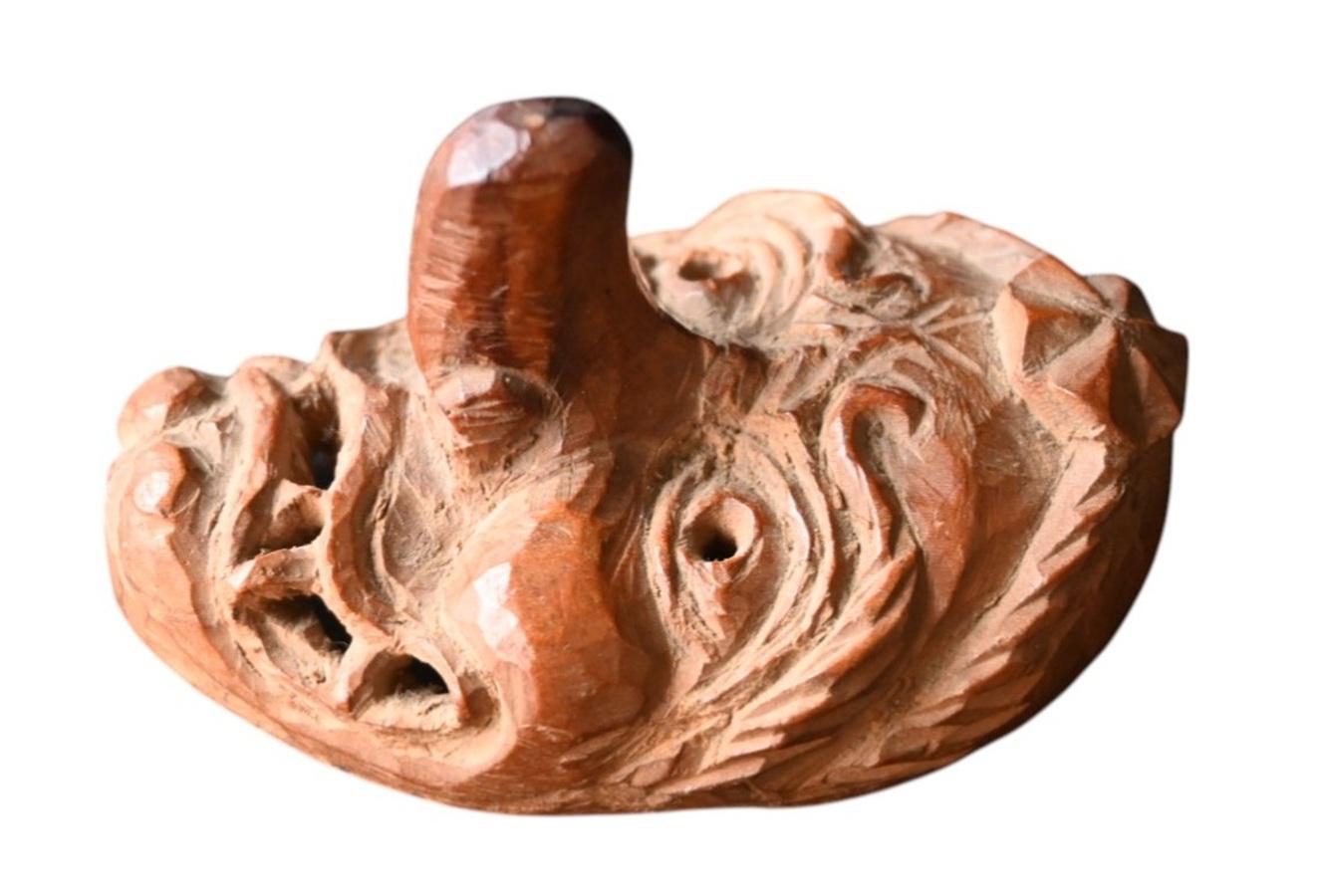 Netsuke japonés - Máscara grotesca, Periodo Edo a principios del Periodo Meiji (circa 1820-1880) siglo XIX en venta