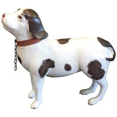 Antique Japanese Ningyo of a Beagle Pup to Accompany a Gosho Ningyo