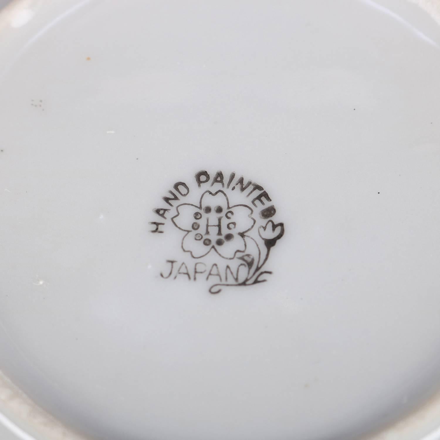 Japanese Nippon Hand Painted Moriage Dragonware Porcelain Tea Set 4