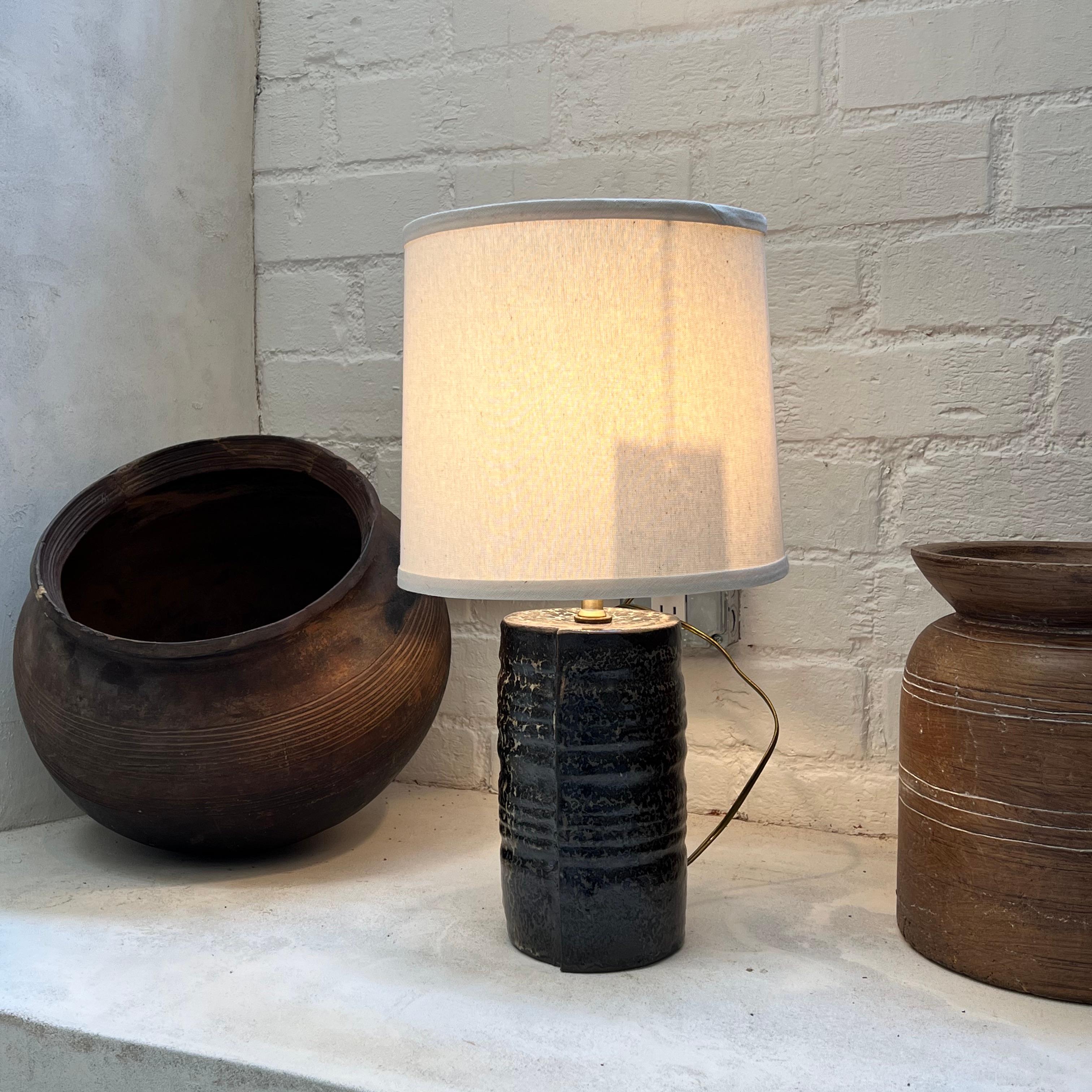 20th Century Japanese Nishi Ceramic Table Lamp