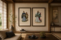 Japanese Nobleman & Samurai Court Dress Costume Lithographs, 1852