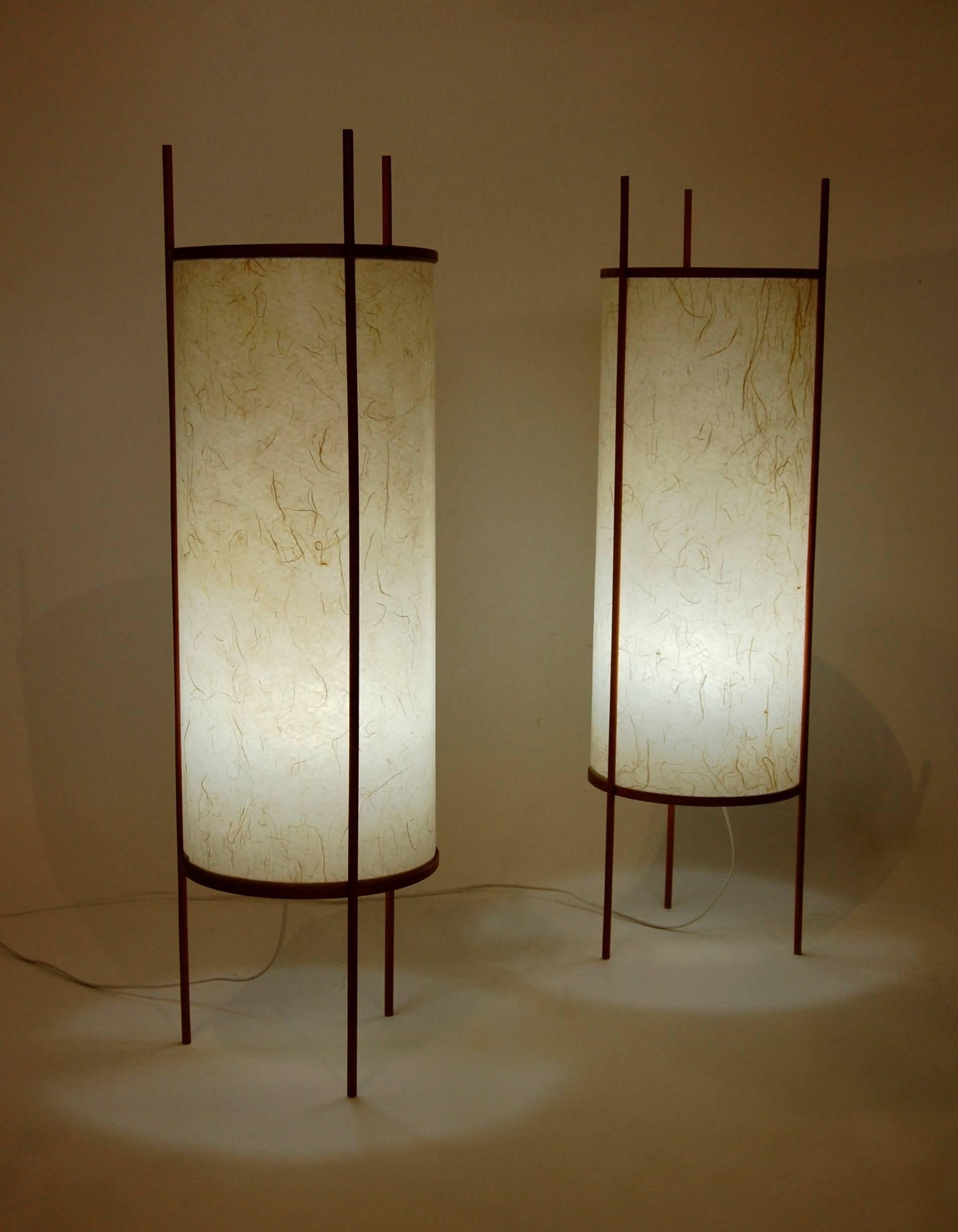 Japanese Noguchi Style Table or Floor Lamps In Good Condition In San Francisco, CA