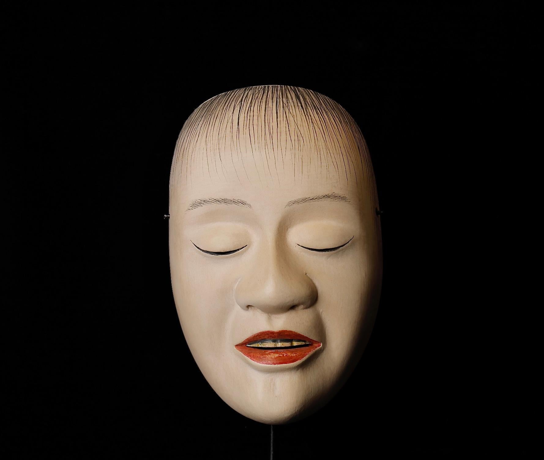 Japanese Noh Mask depicting Yoroboshi character For Sale 3