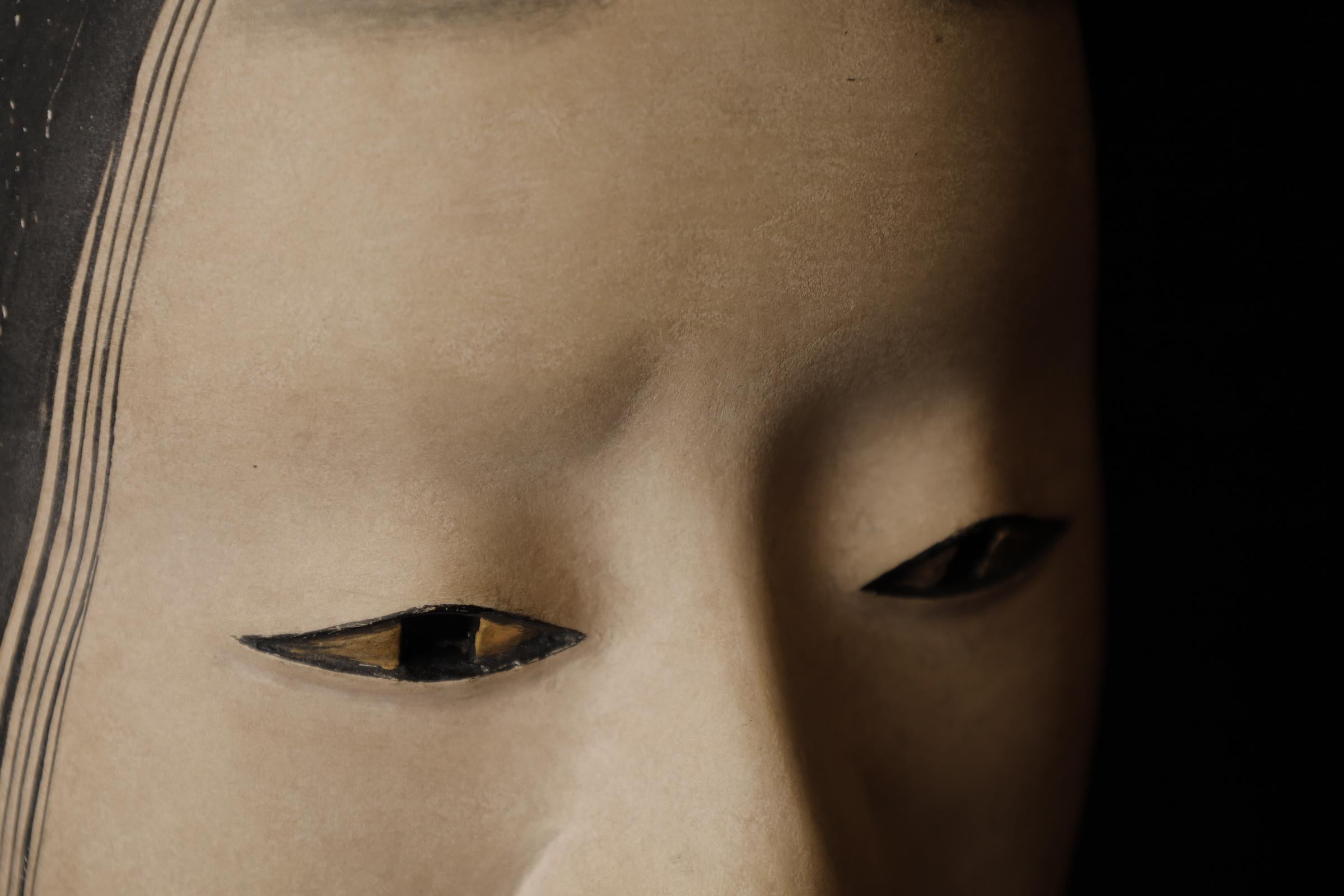 Japanese Noh Mask of Deigan - noble young woman For Sale 4
