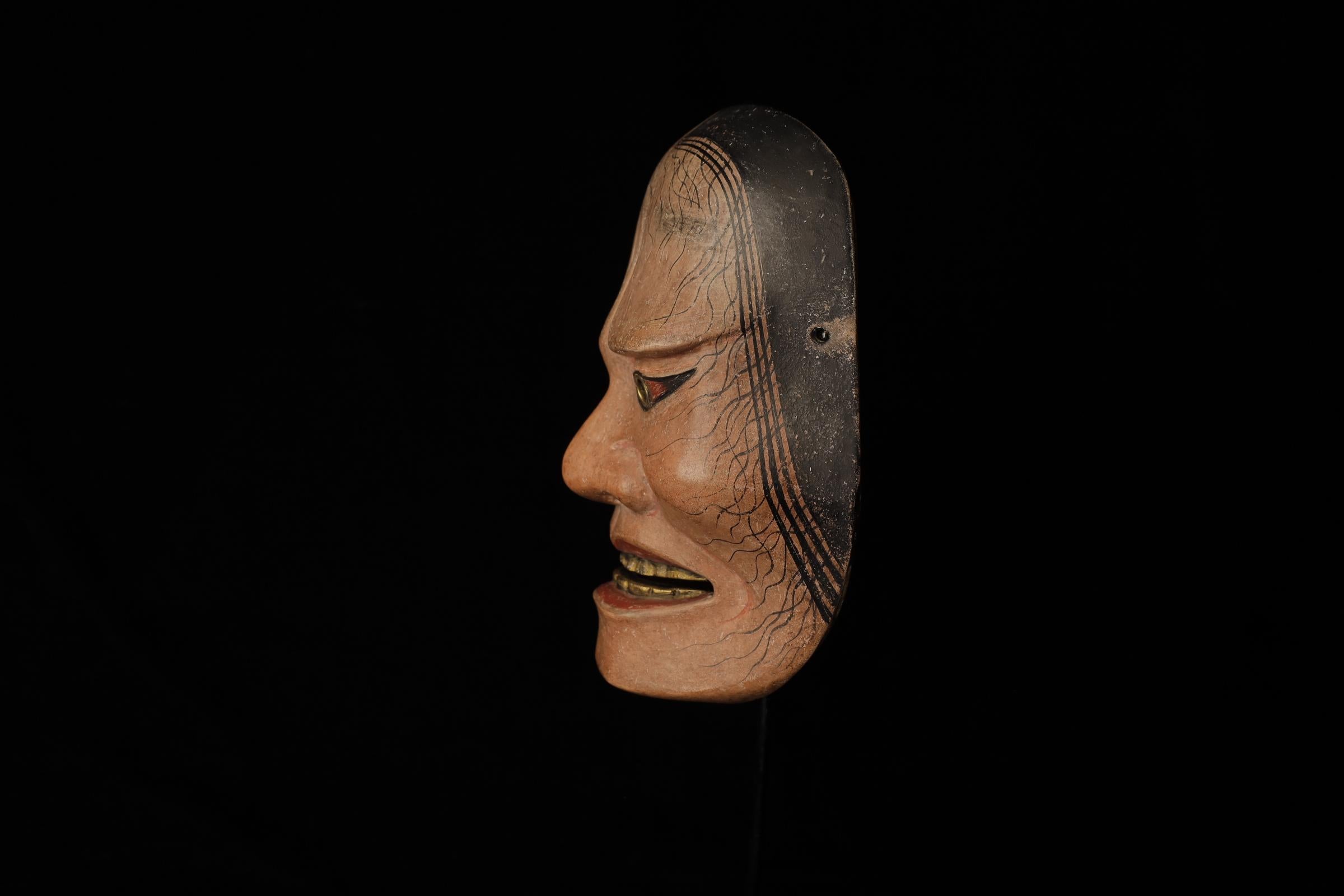 20th Century Japanese Noh Mask of Hashihime (橋姫) For Sale