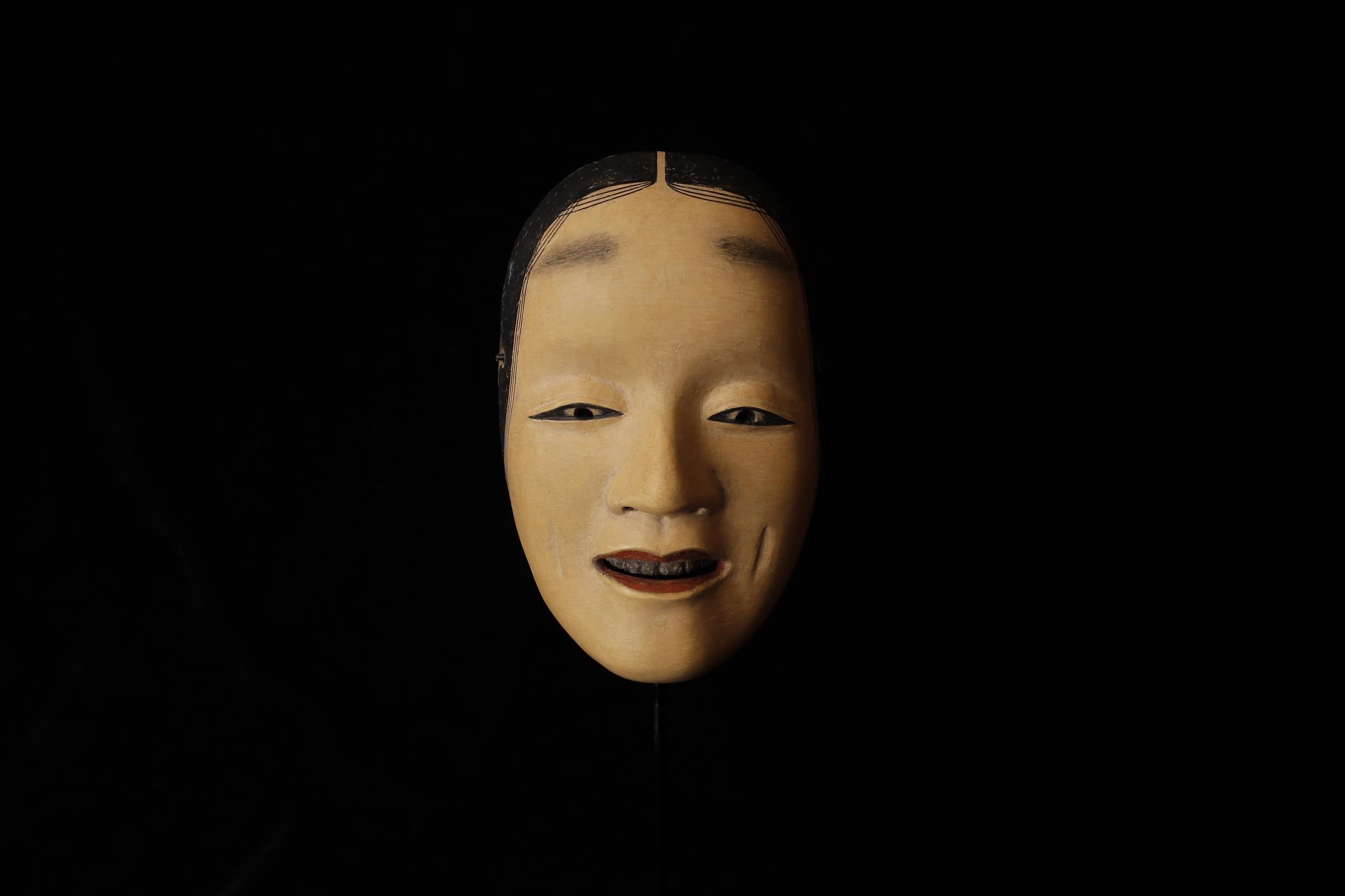 Showa Japanese Noh Mask of Ko-omote- young woman For Sale