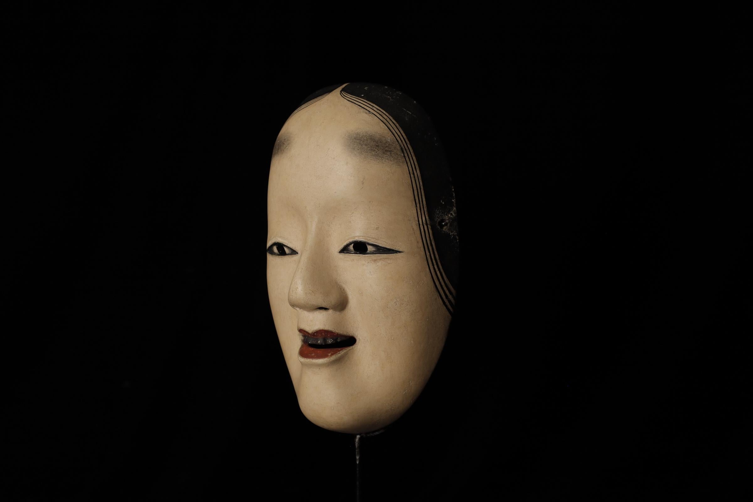 Máscara Noh japonesa de Ko-omote- mujer joven Japonés en venta