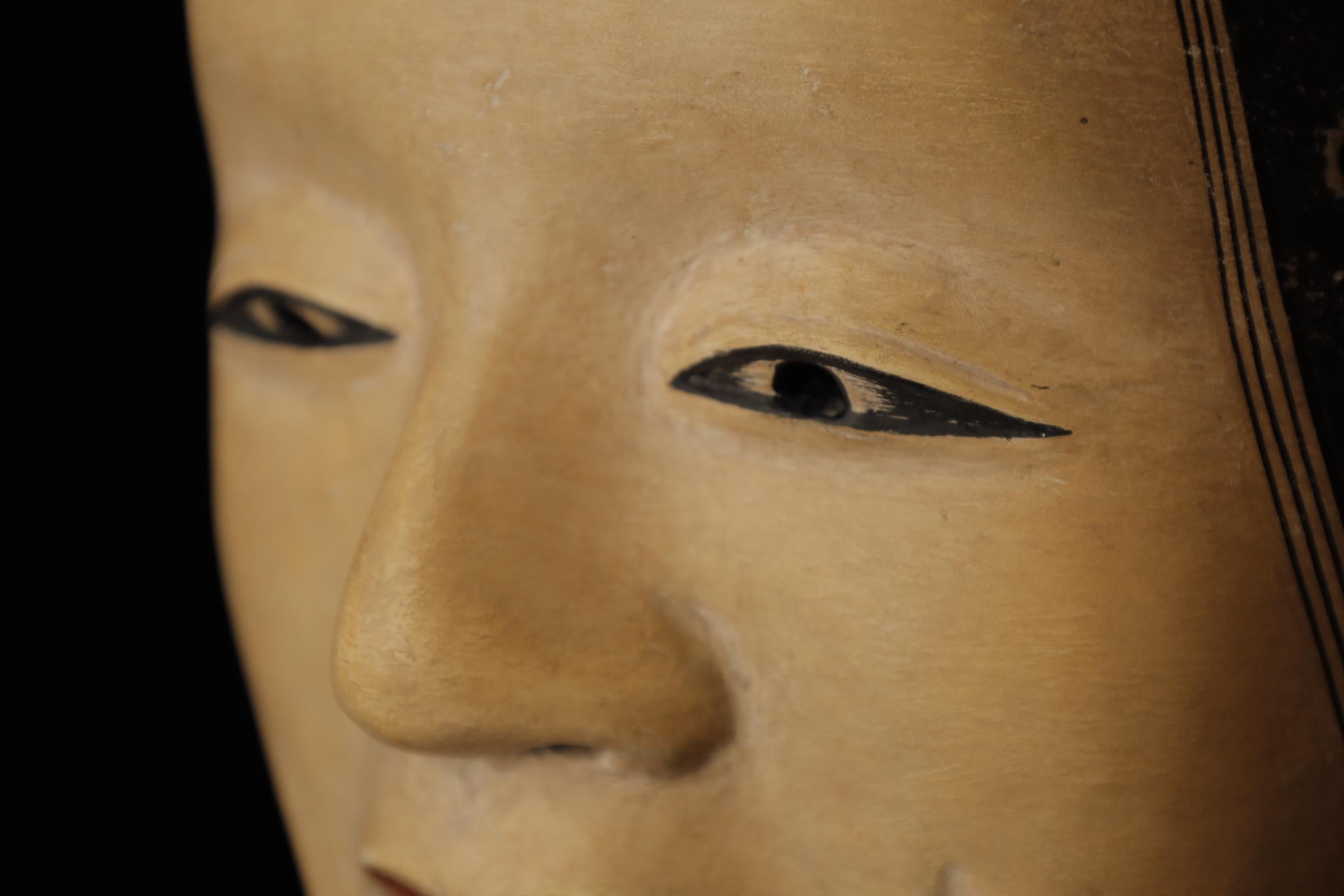 20th Century Japanese Noh Mask of Ko-omote- young woman For Sale