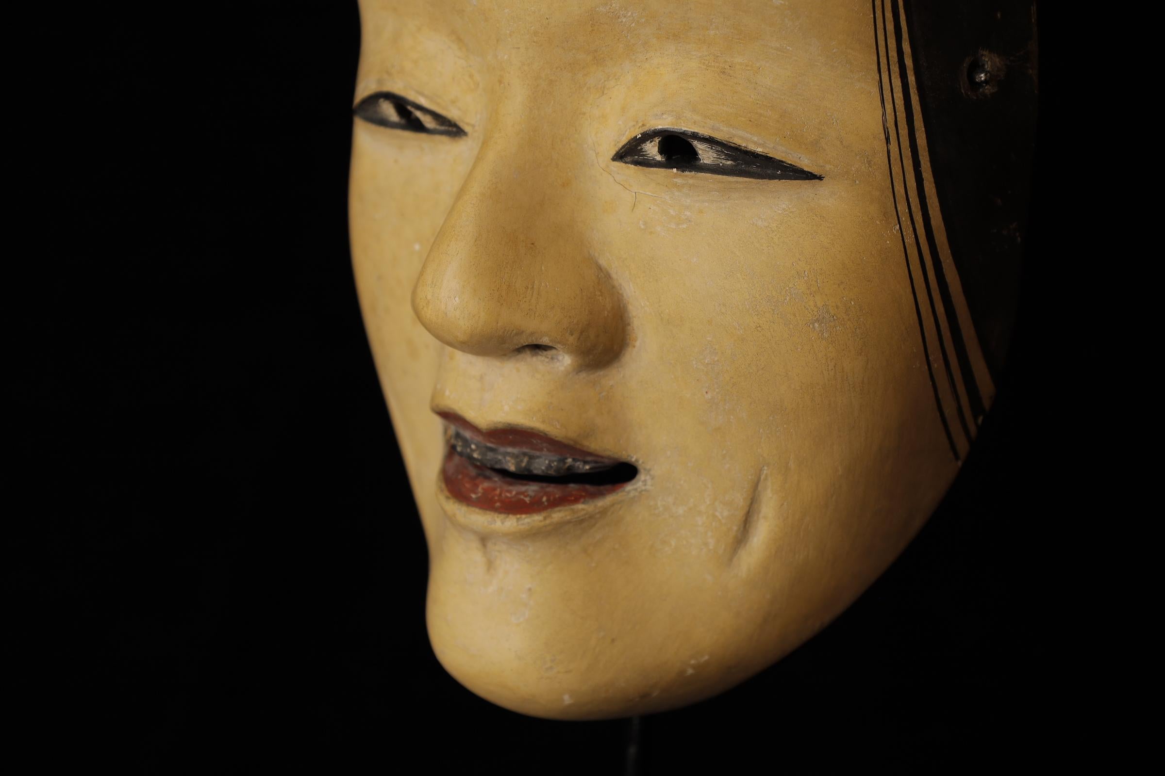 20th Century Japanese Noh Mask of Ko-omote- young woman For Sale