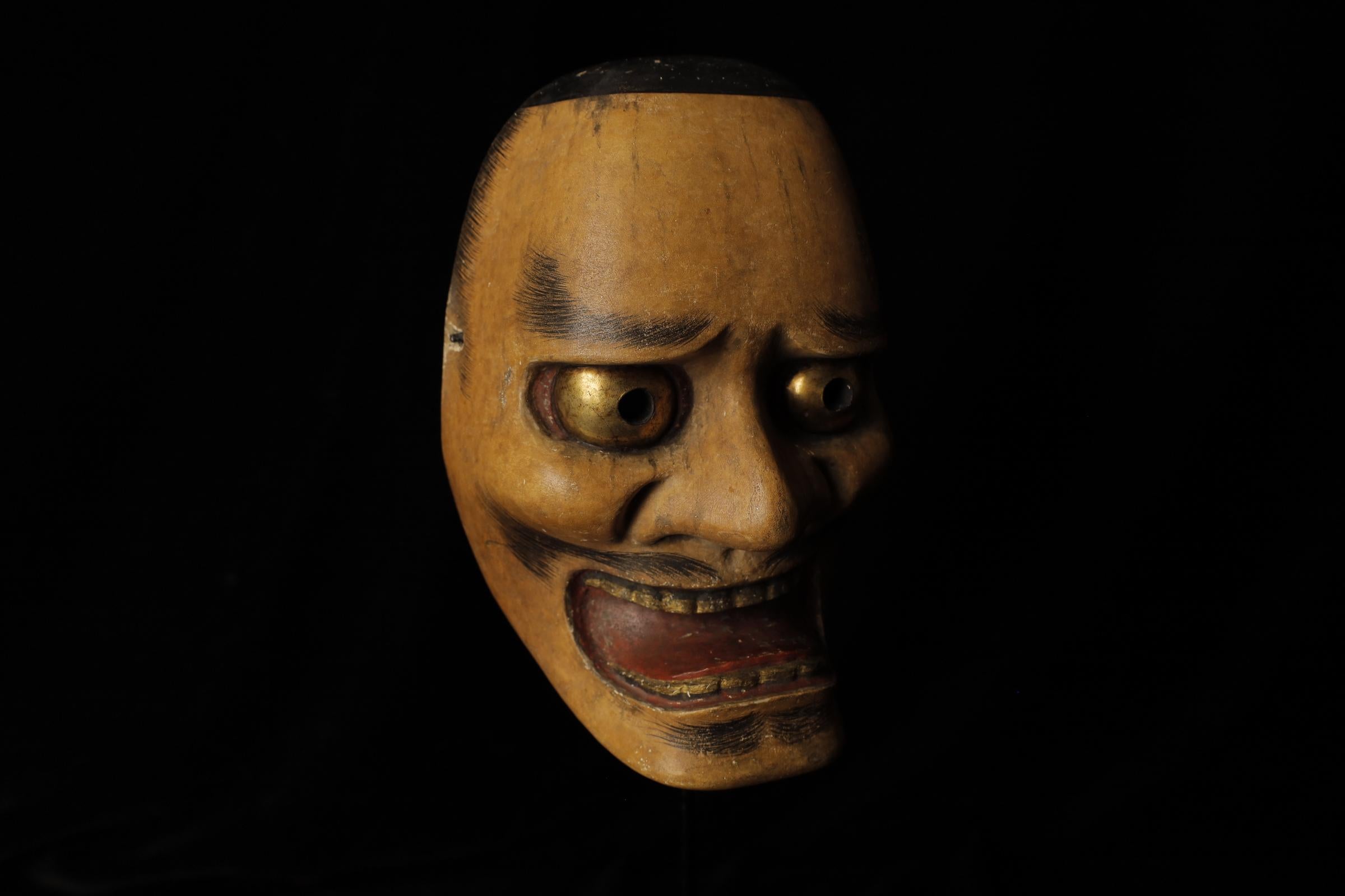 Japanese Noh Theater Mask of a Deigan (泥眼) For Sale 3