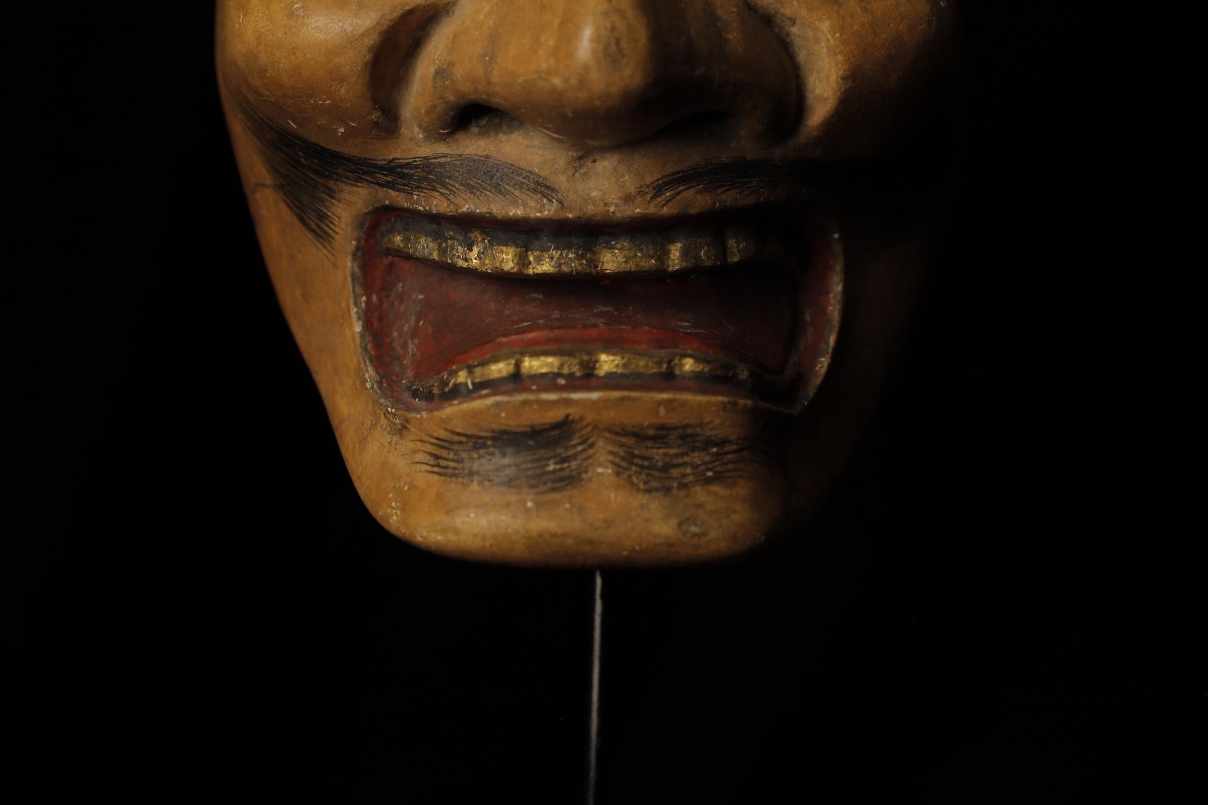 Japanese Noh Theater Mask of a Deigan (泥眼) For Sale 7