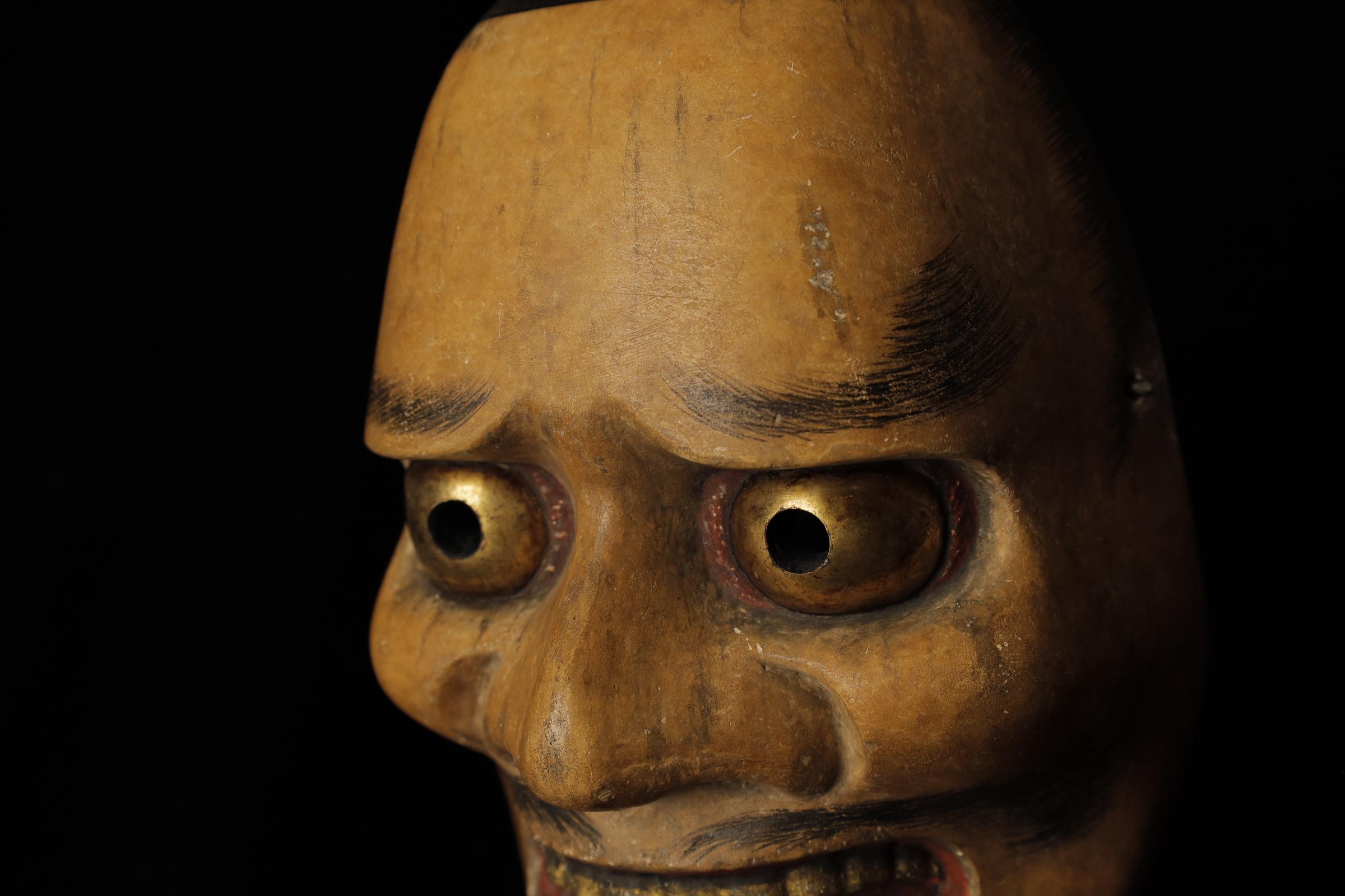 20th Century Japanese Noh Theater Mask of a Deigan (泥眼) For Sale