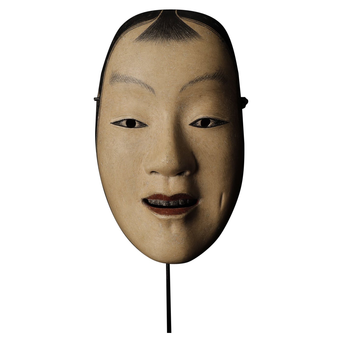 Théâtre japonais Noh Masque d'un jeune garçon Kashikobito (賢人) en vente