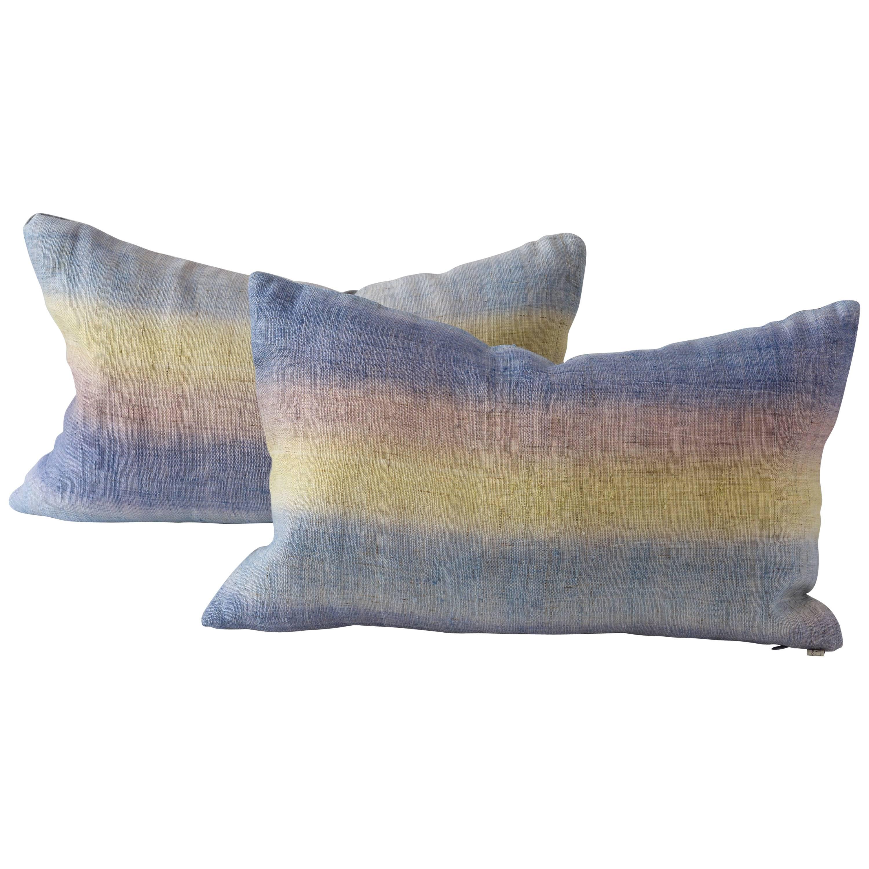 Japanese Noren Textile Cushion, Lumbar For Sale