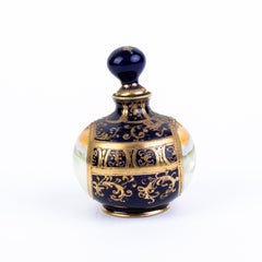 Japanese Noritake Fine Gilt Porcelain Art Deco Lidded Perfume Scent Bottle