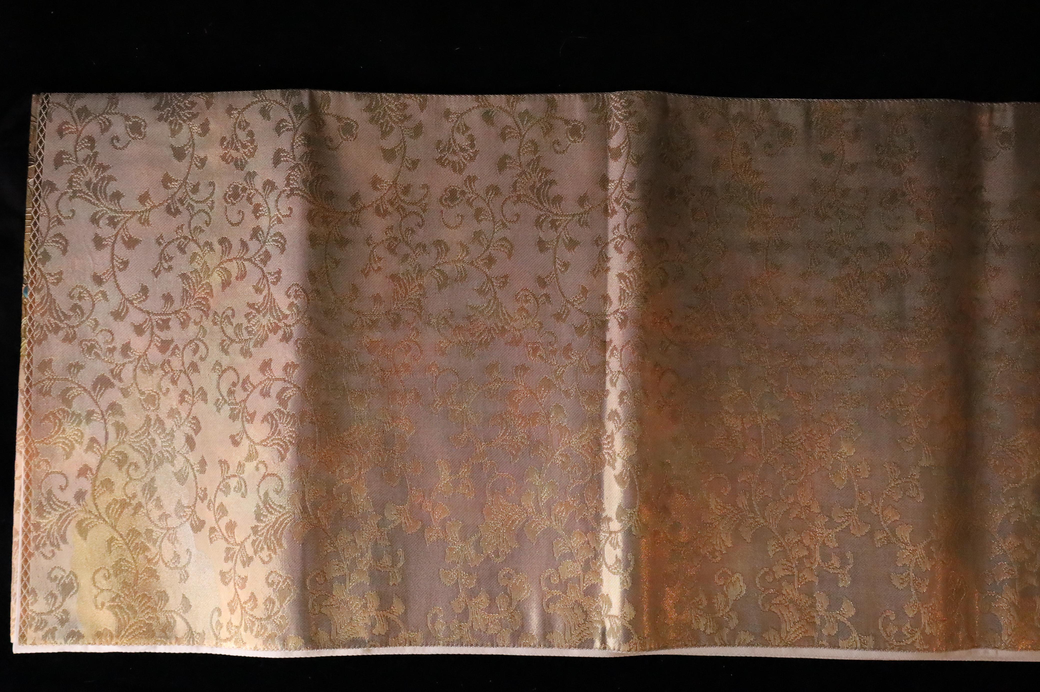 20th Century Japanese Obi with Landscape and Pavilion Motif – wall decoration, table runner For Sale