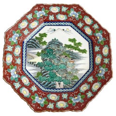 Assiette octogonale japonaise Imari, fin du 19ème siècle