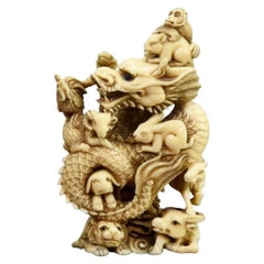 Groupe d'animaux japonais Okimono, 19e siècle