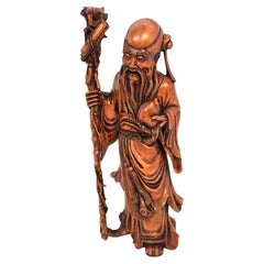 Japanese Okimono of  Fukurokuju, the god of wealth and happiness, Meiji period