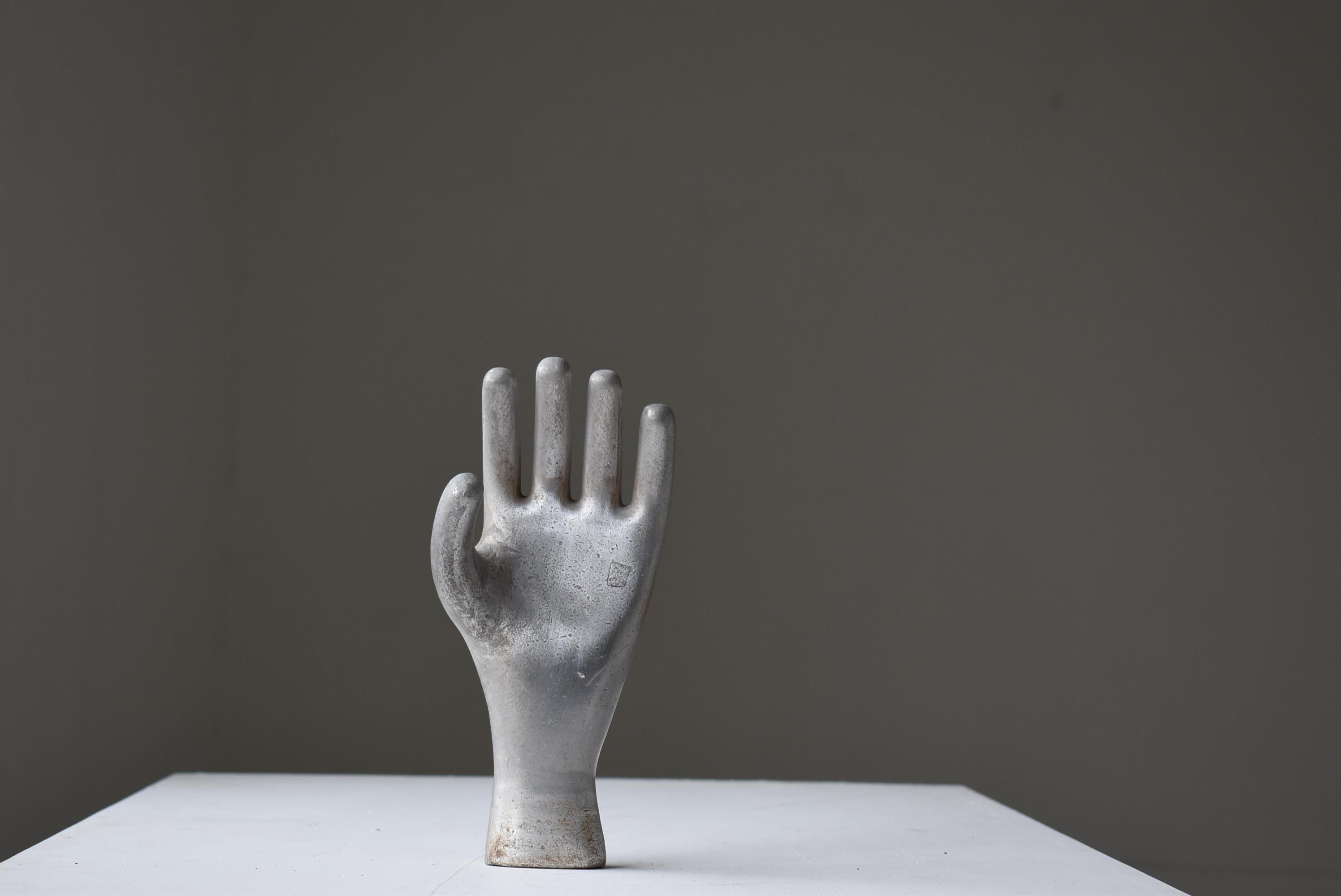 Japanese Old Aluminum Glove Mold 1920s-1950s/Hand Sculpture Figurine Vintage Art 6