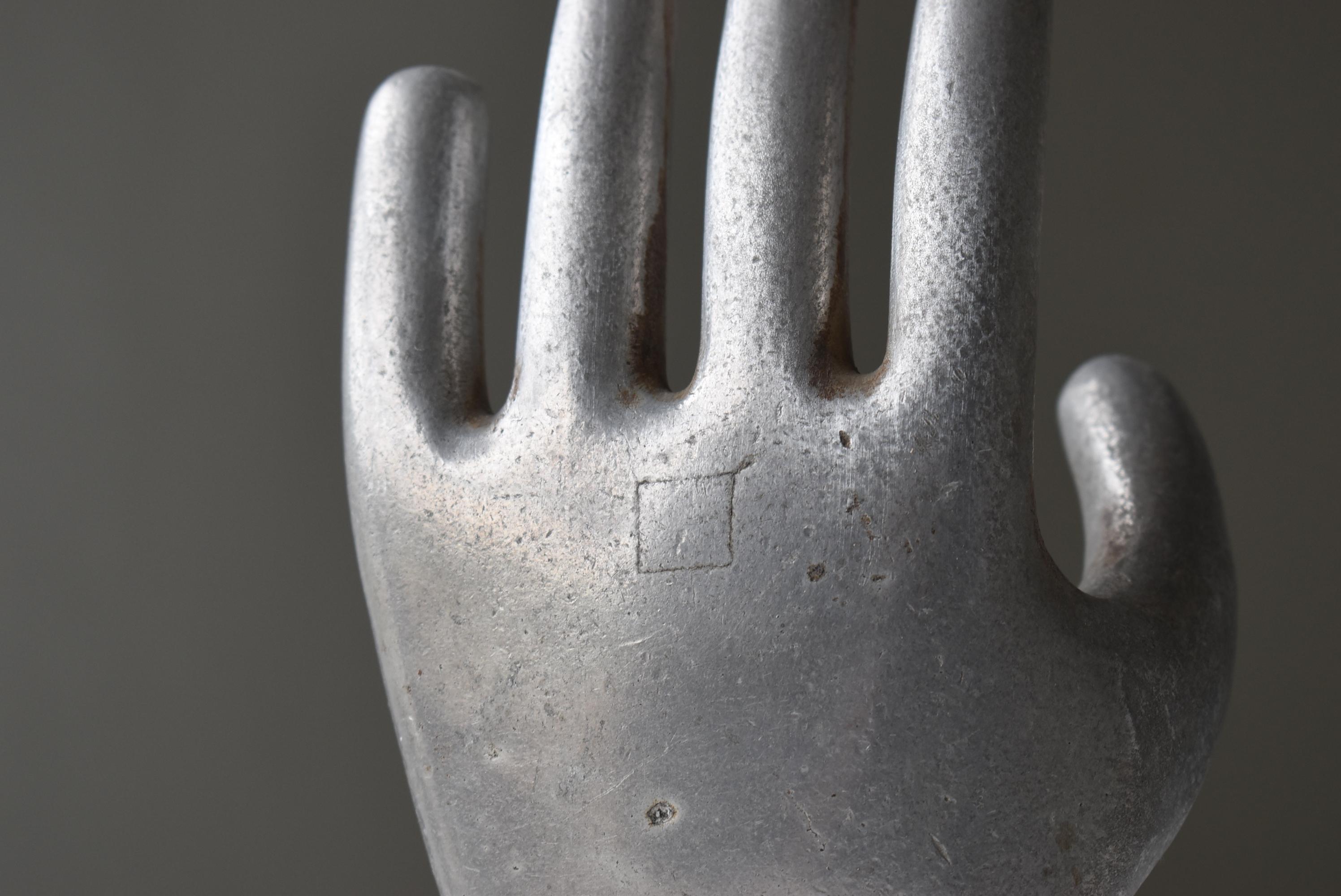 Japanese Old Aluminum Glove Mold 1920s-1950s/Hand Sculpture Figurine Vintage Art 4