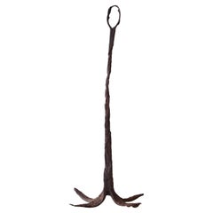 Japanese Old Anchor 1860s-1920s/Antique Iron Object Ornament Figurine Vintage