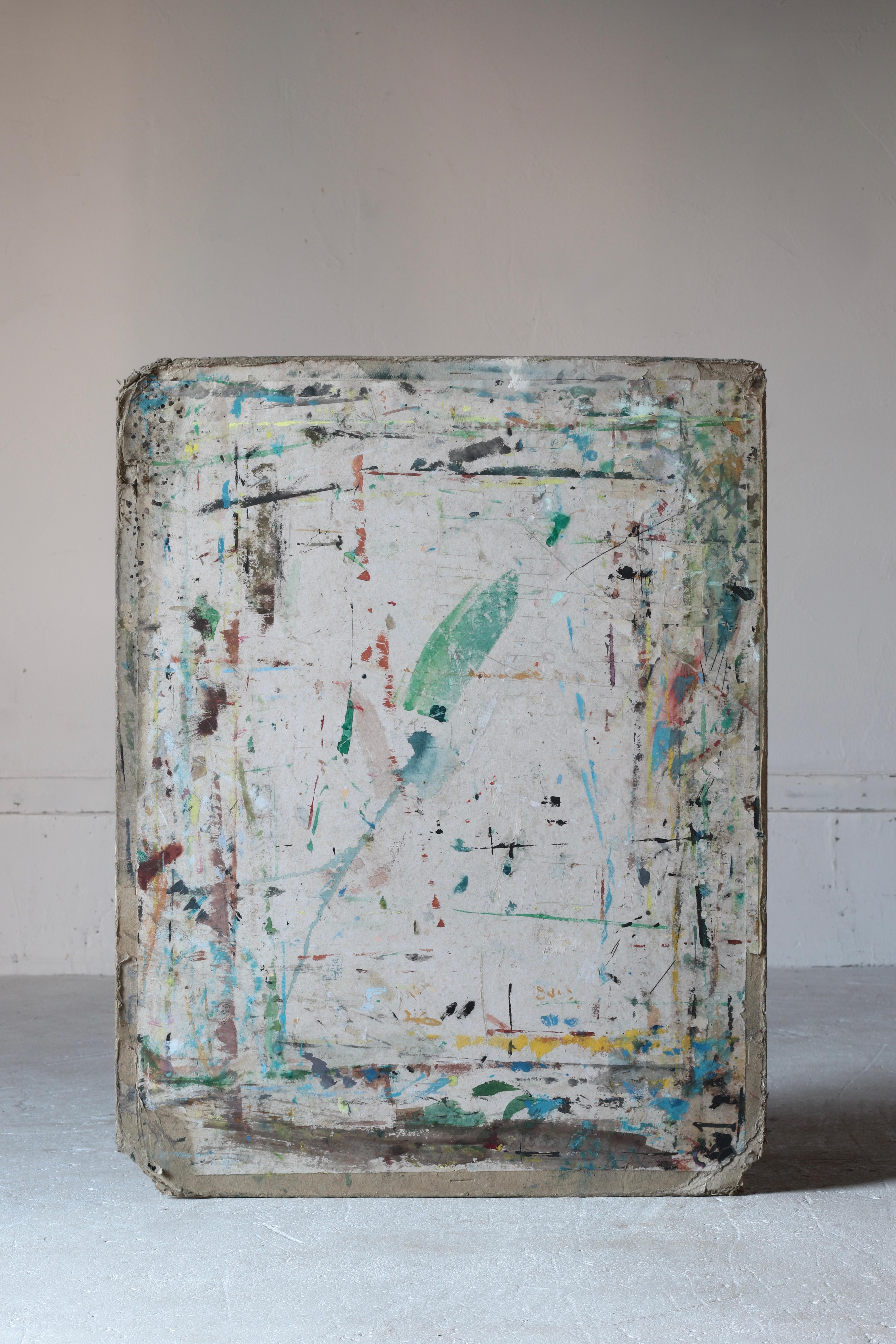 Japanese Old Artist's Drawing Board / Abstract Art Wall Decoration / Late 1900s For Sale 12