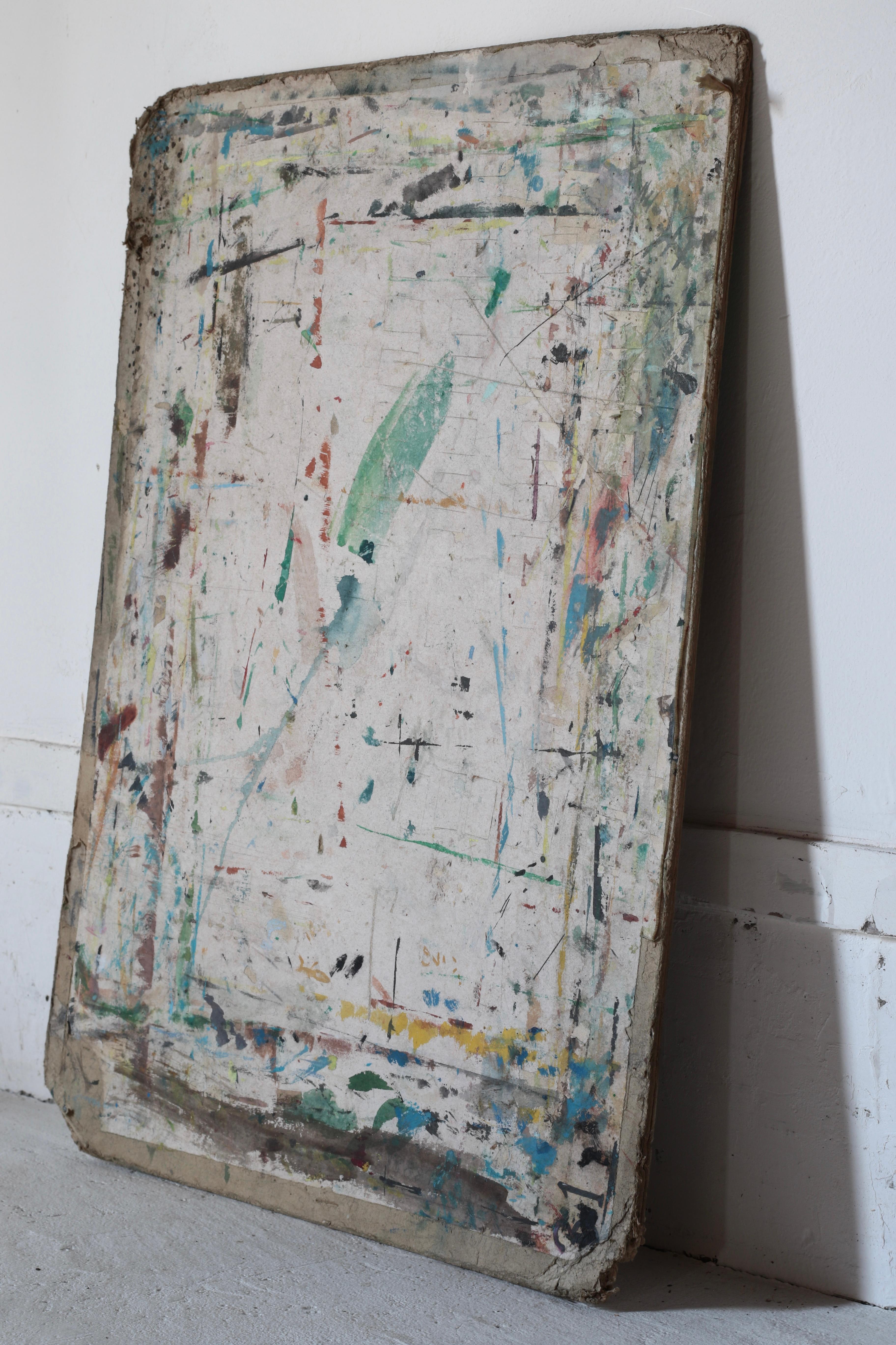 Other Japanese Old Artist's Drawing Board / Abstract Art Wall Decoration / Late 1900s For Sale