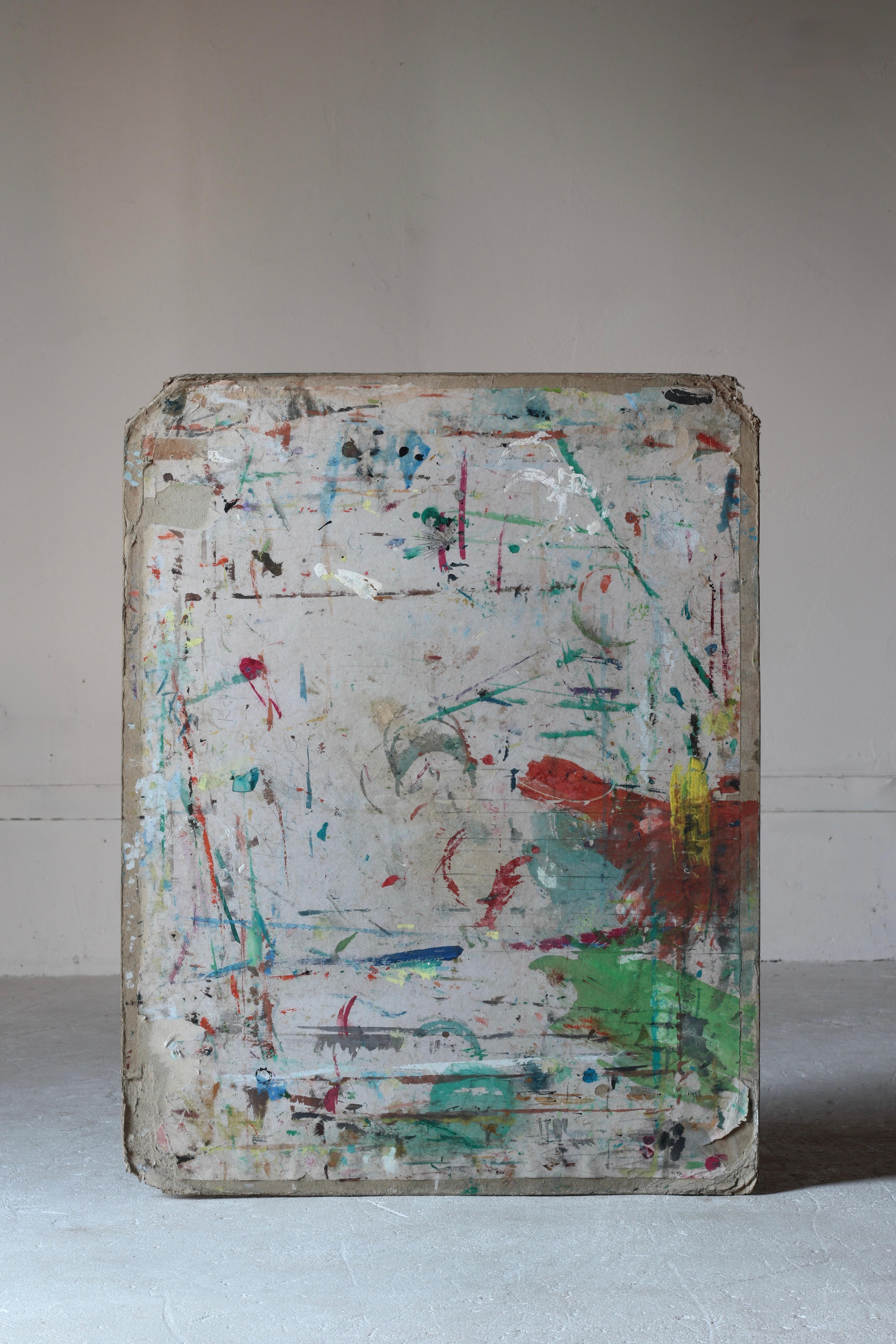 Japanese Old Artist's Drawing Board / Abstract Art Wall Decoration / Late 1900s For Sale 1