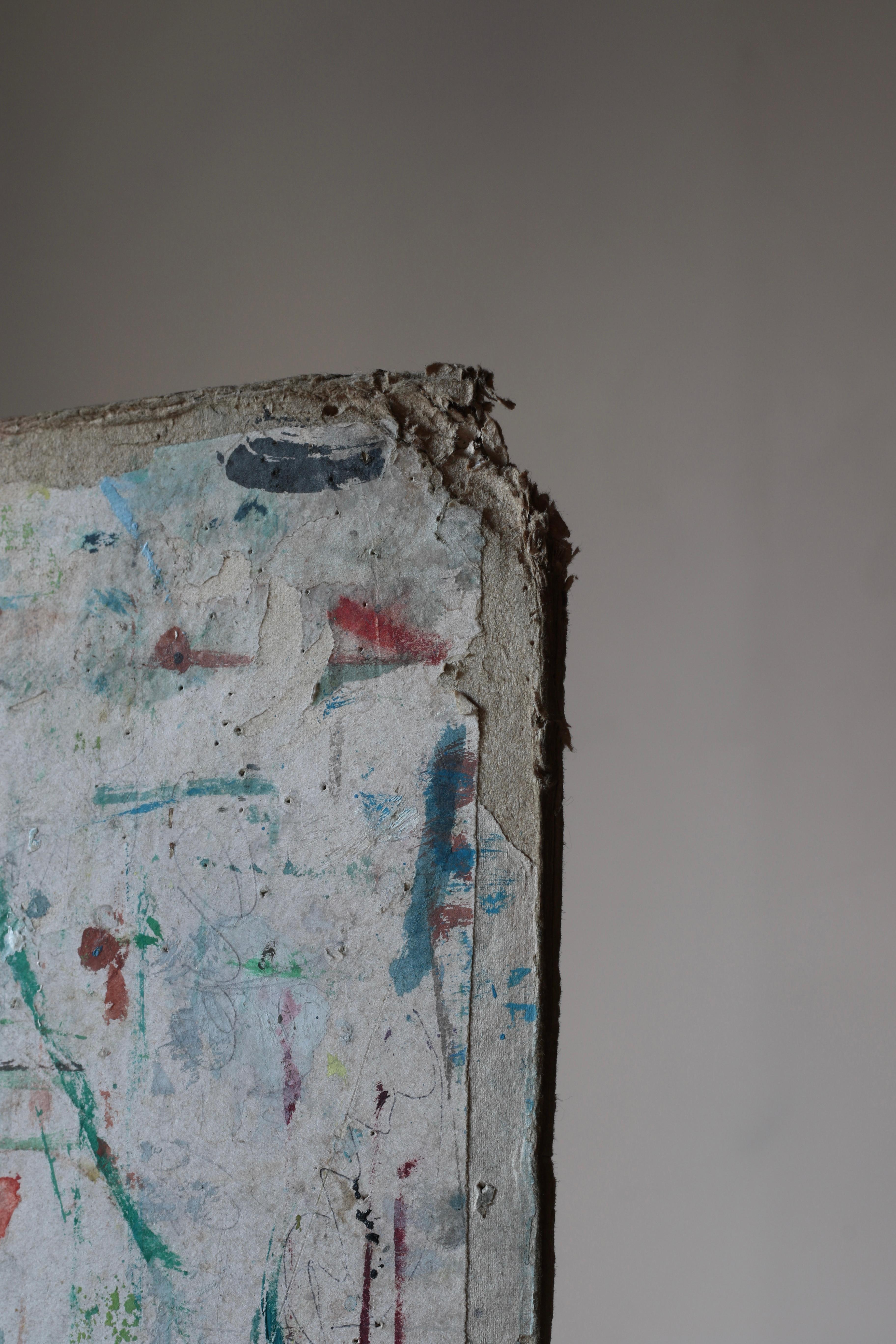 Japanese Old Artist's Drawing Board / Abstract Art Wall Decoration / Late 1900s For Sale 2
