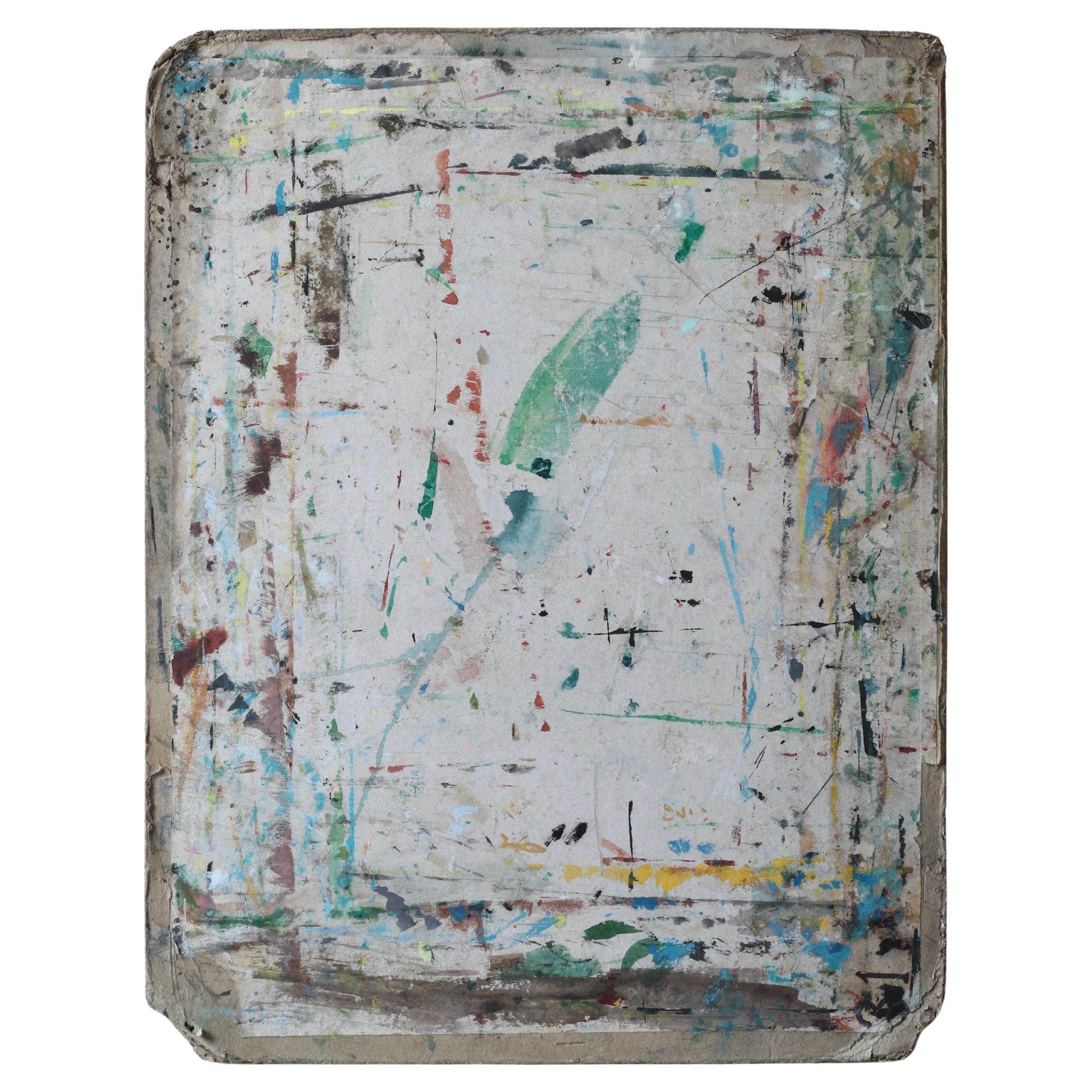 Japanese Old Artist's Drawing Board / Abstract Art Wall Decoration / Late 1900s For Sale