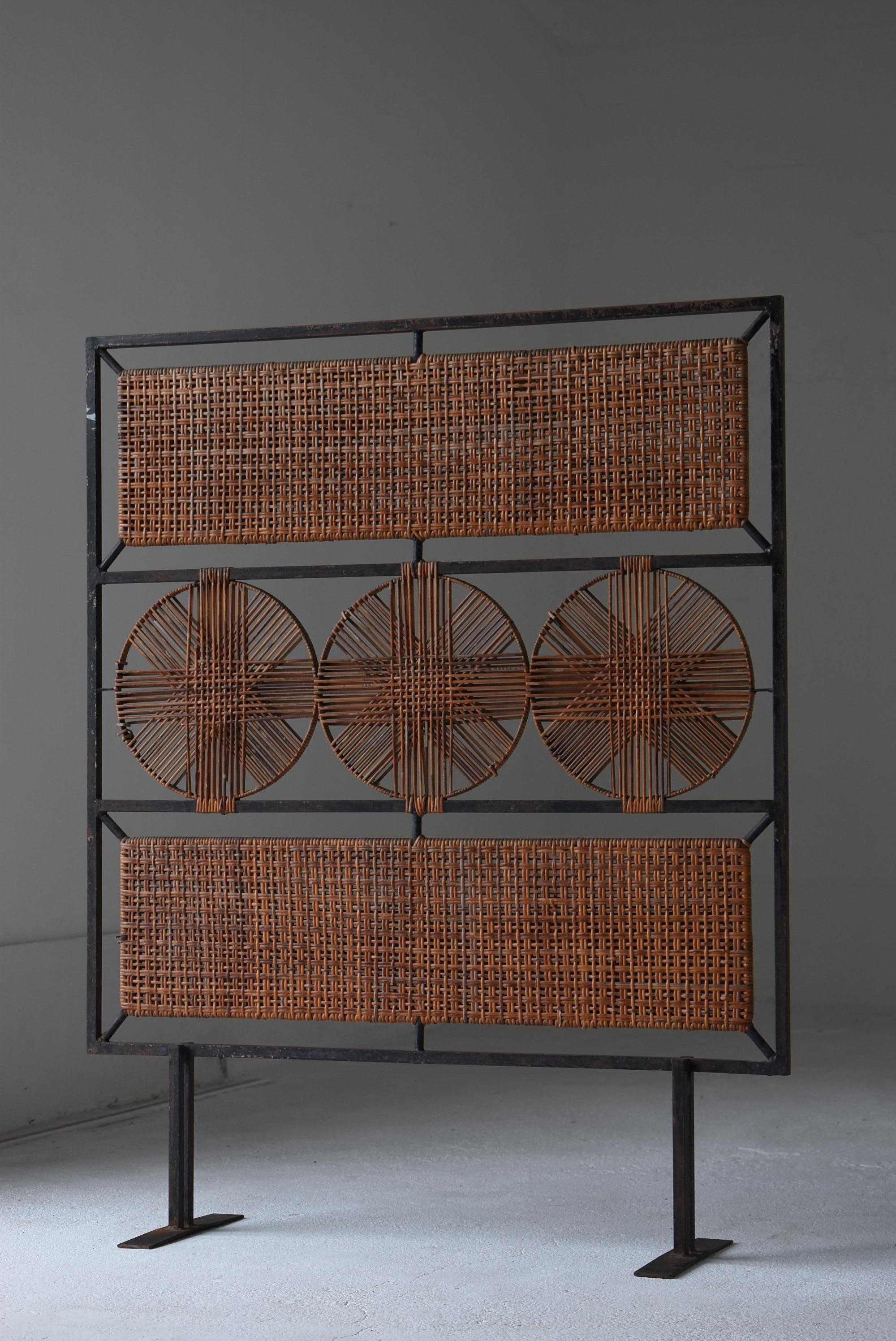 Japanese Old Bamboo Partition 1960s-1980s / Room Divider Wabisabi 8