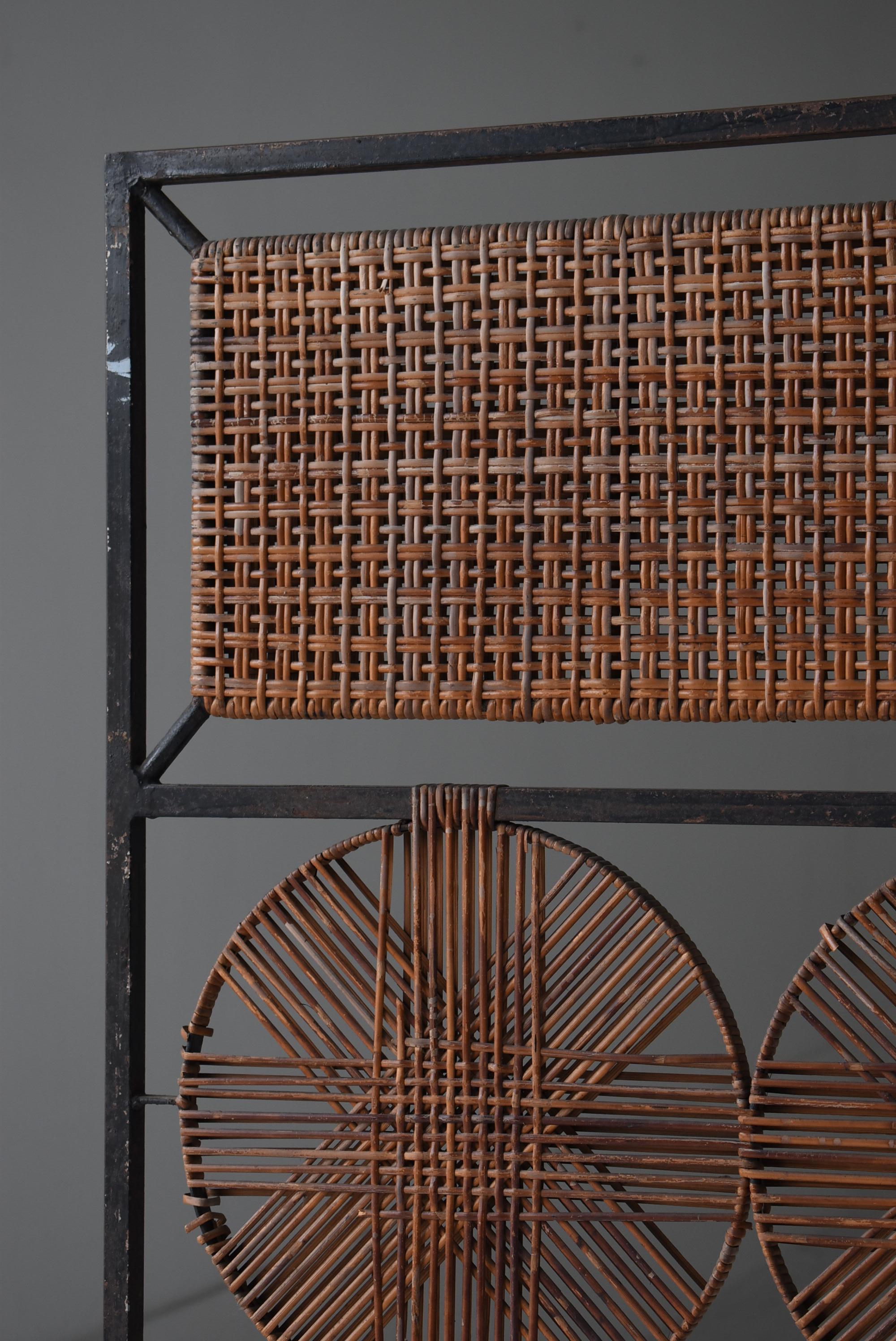 Japanese Old Bamboo Partition 1960s-1980s / Room Divider Wabisabi 9