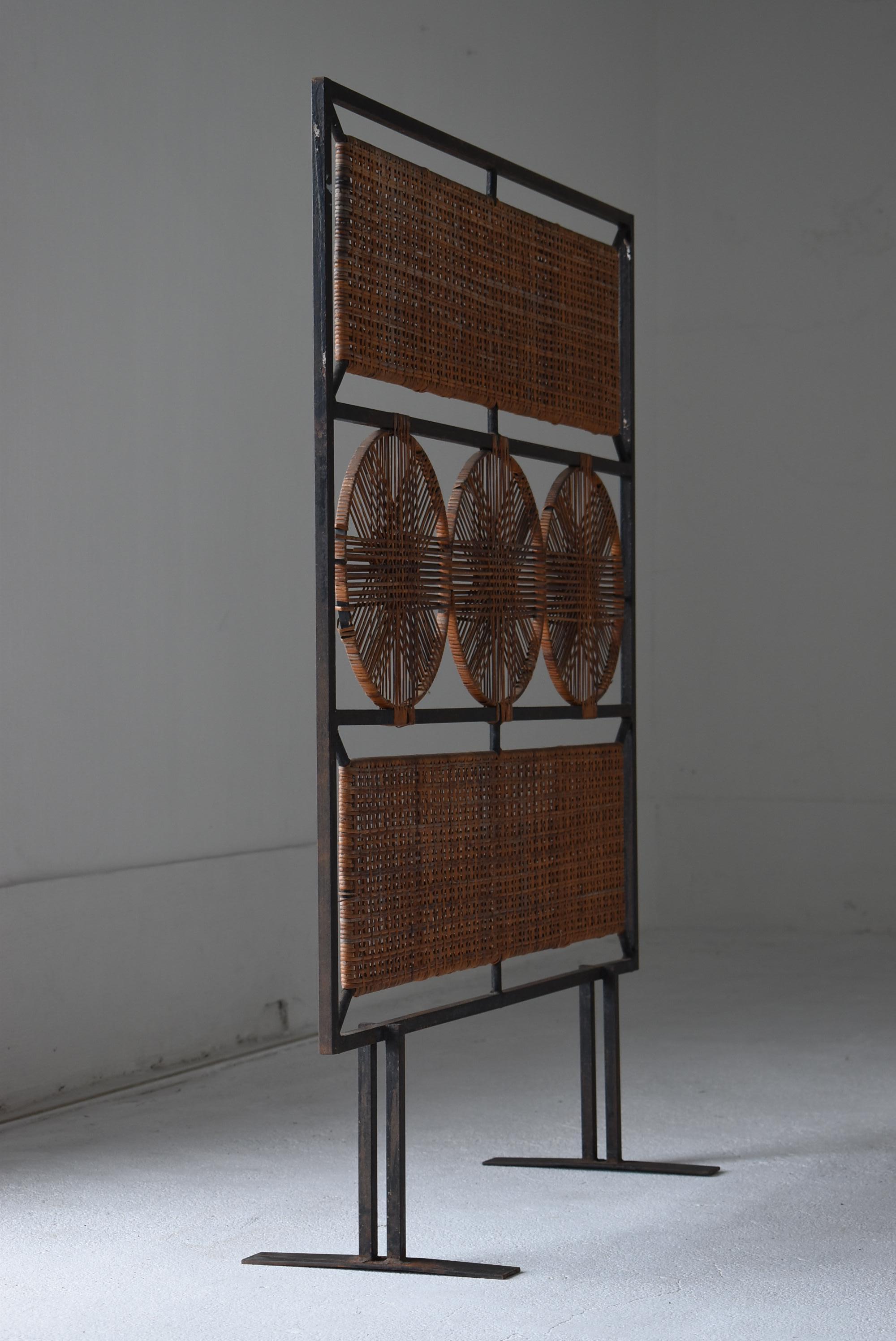 Japanese Old Bamboo Partition 1960s-1980s / Room Divider Wabisabi 10