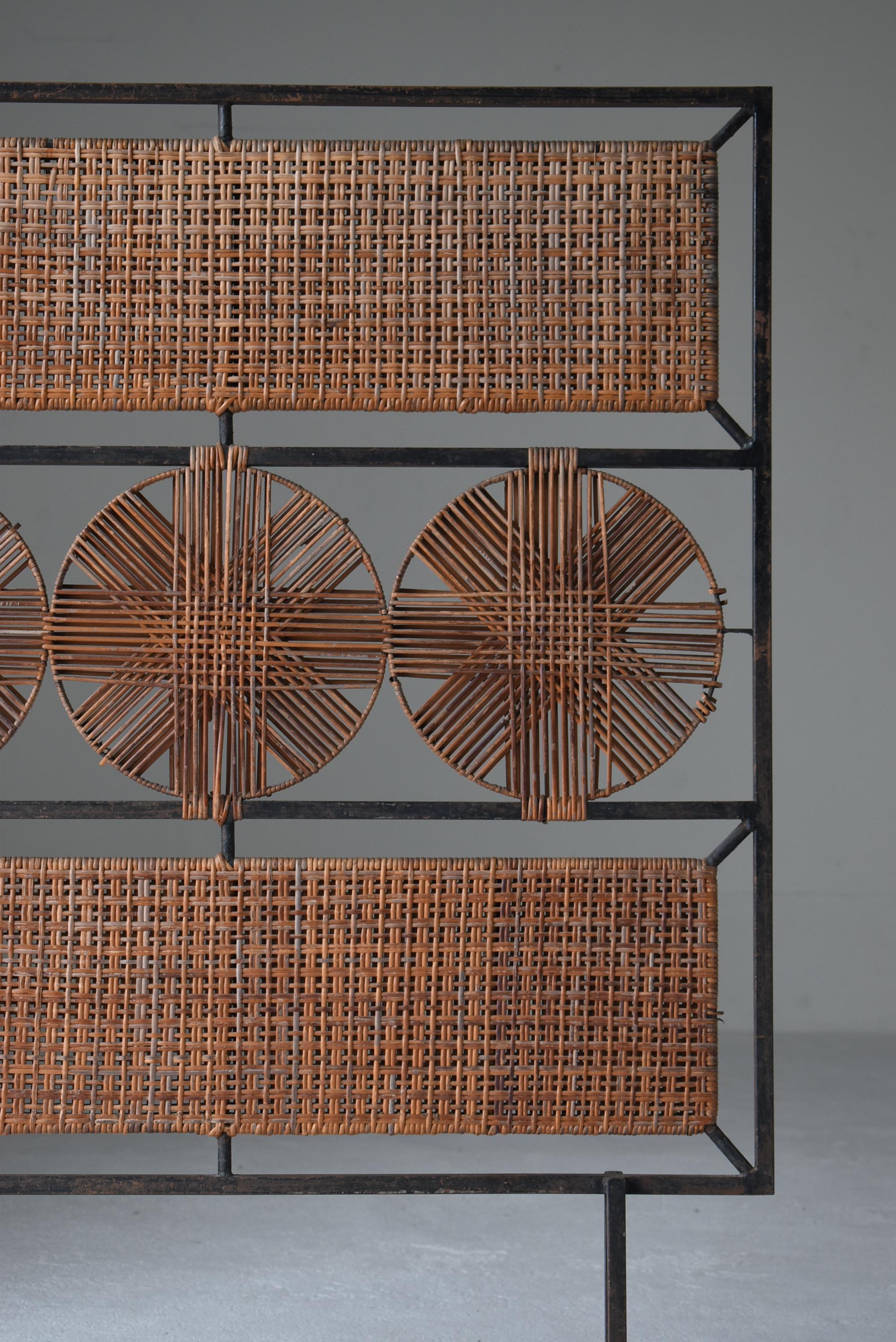 Japanese Old Bamboo Partition 1960s-1980s / Room Divider Wabisabi In Good Condition In Sammu-shi, Chiba