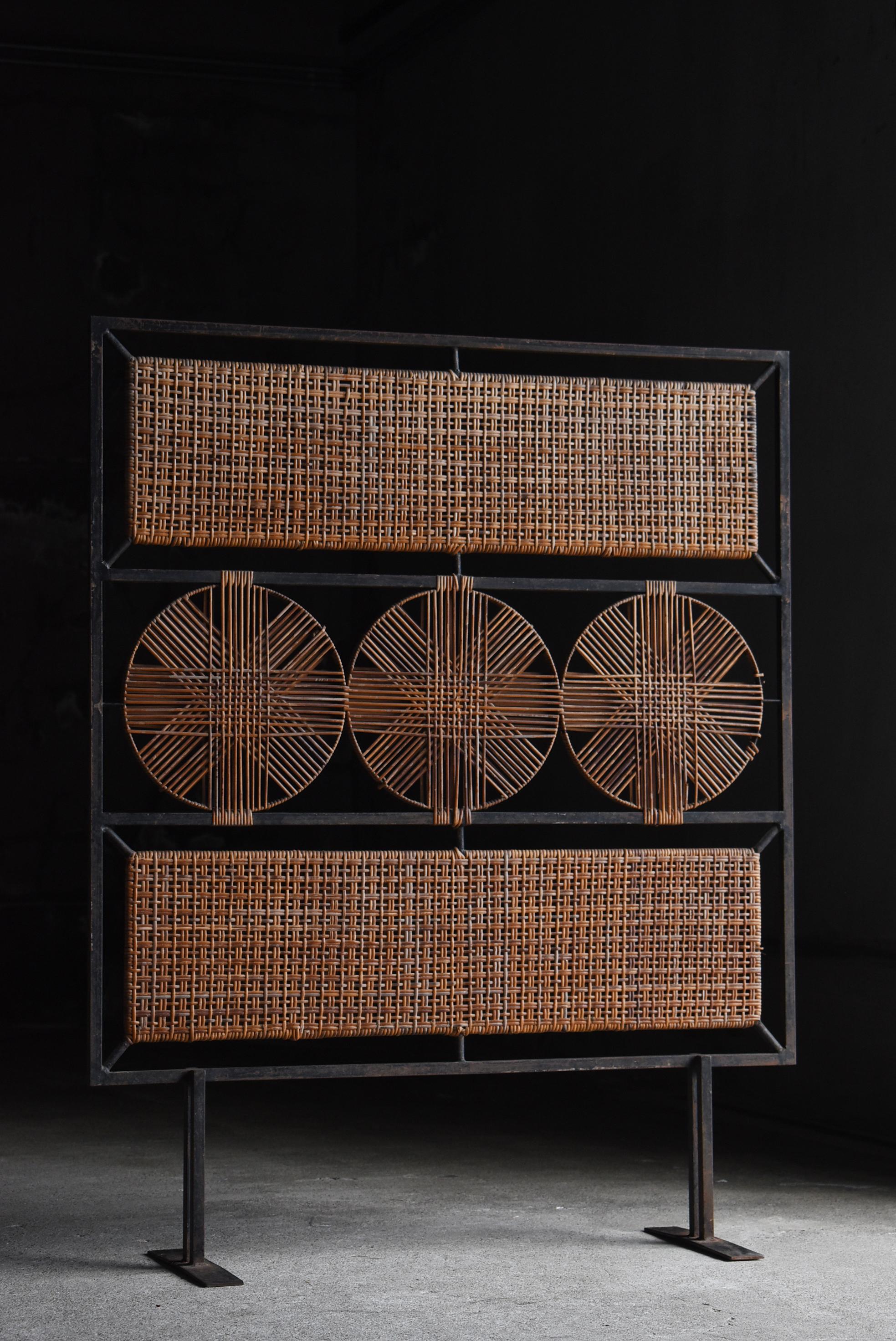Japanese Old Bamboo Room Divider 1950s-1970s / Partition Wabisabi For Sale 14