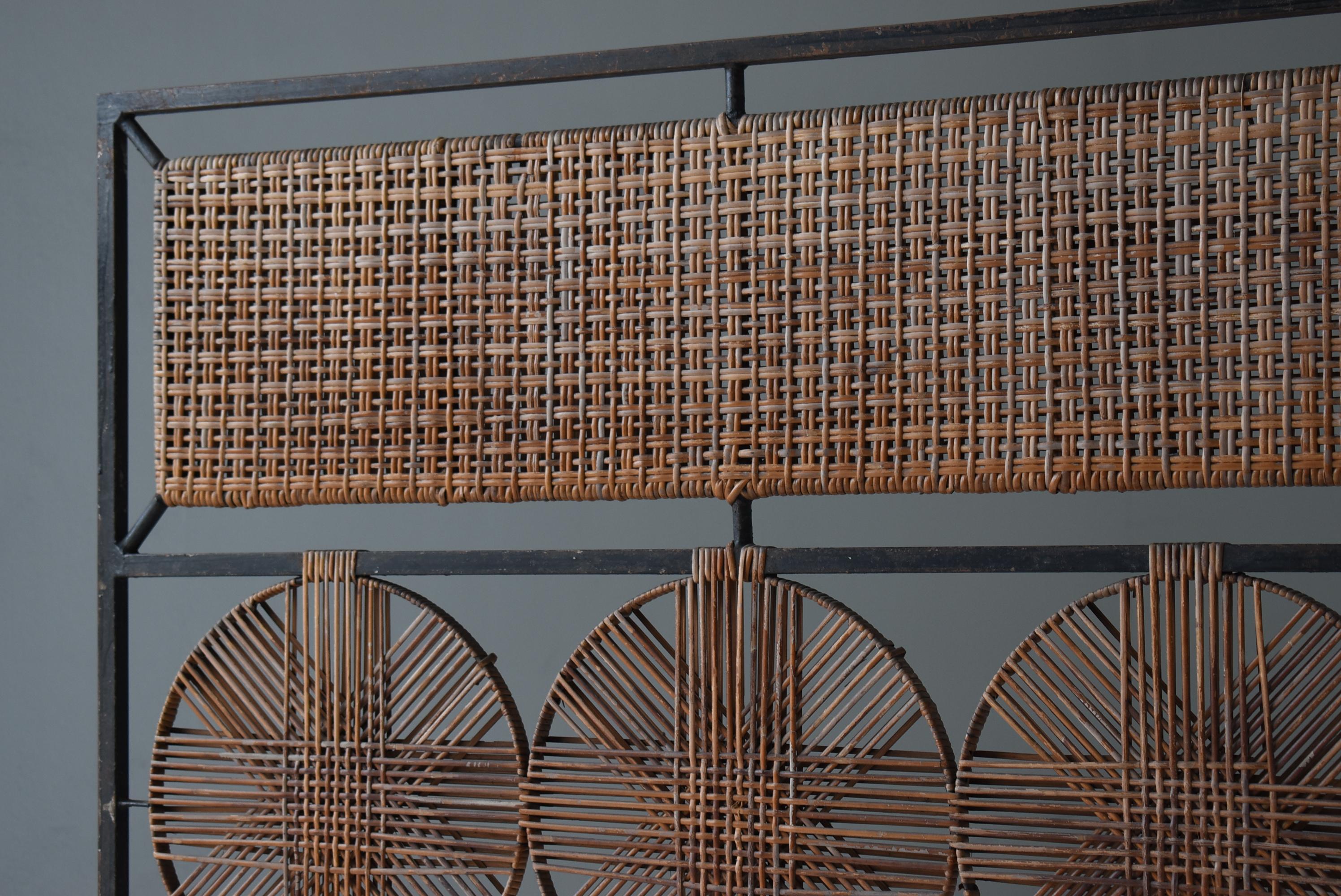 Japanese Old Bamboo Room Divider 1950s-1970s / Partition Wabisabi For Sale 1