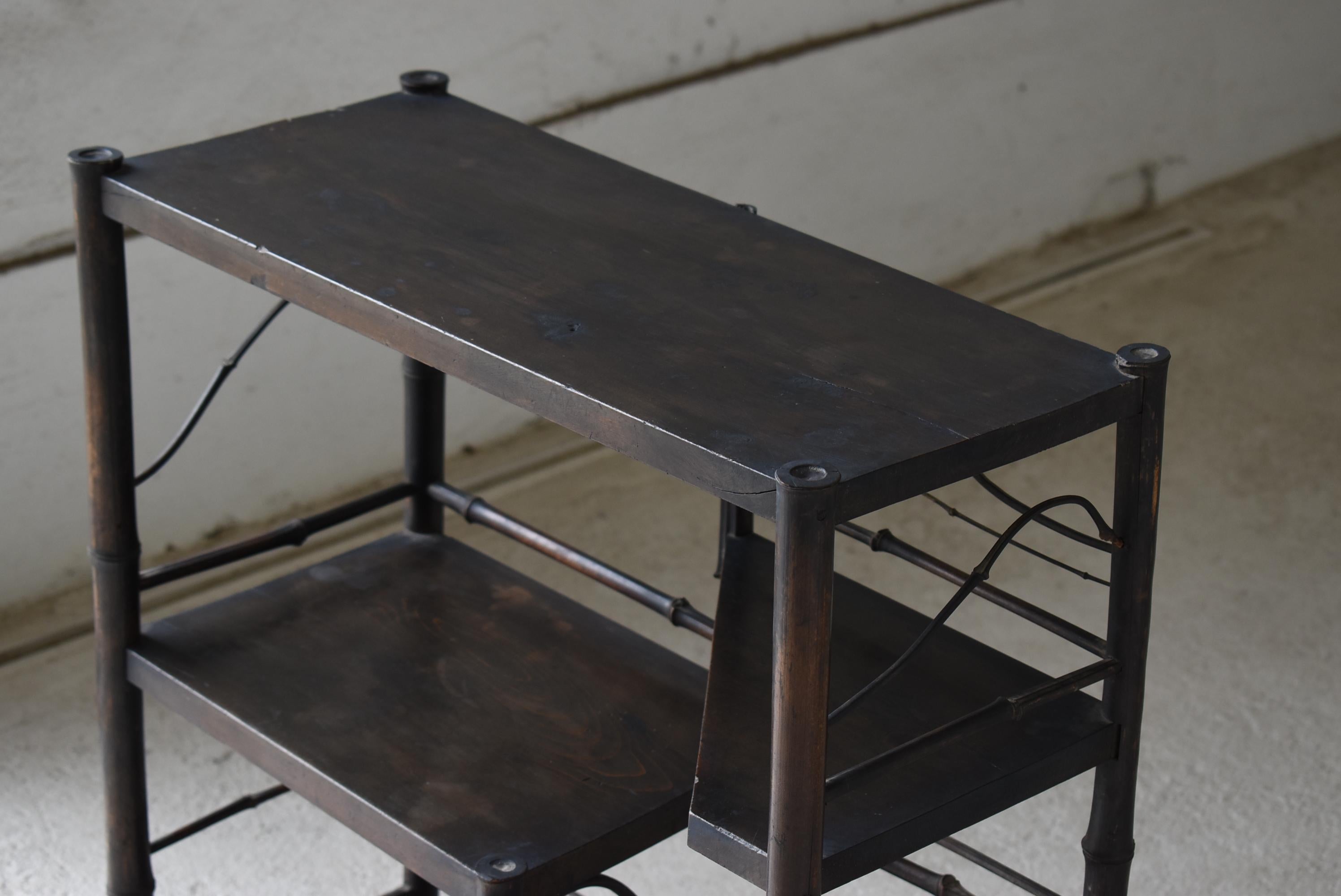 Japanese Old Bamboo Shelf 1940s-1960s / Shelf Cabinet Wabisabi In Good Condition In Sammu-shi, Chiba