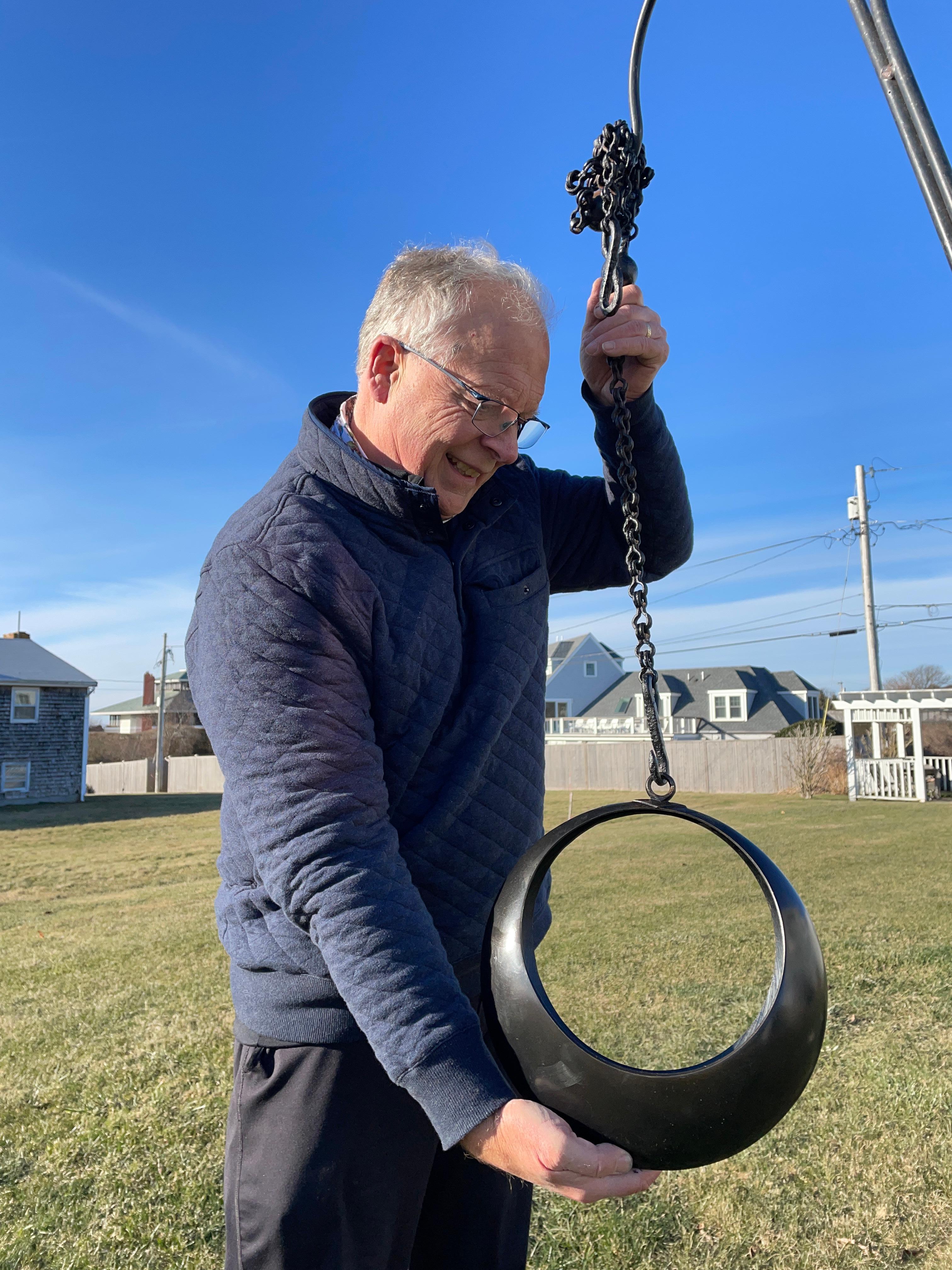 A pleasing red bronze vase including 68