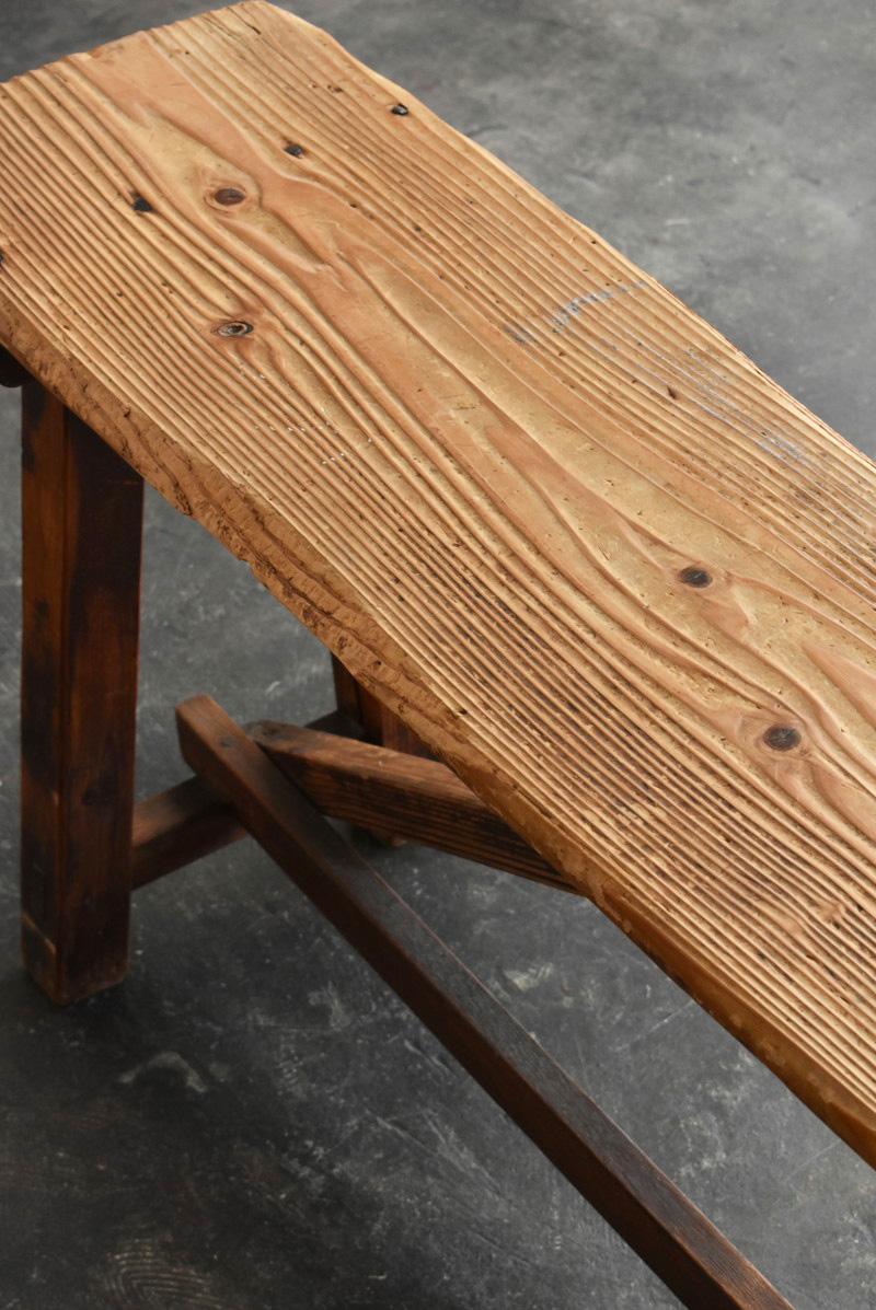 Japanese Old Big Wooden Bench / Showa / Simple Design / Mingei/ 1920-1970 3