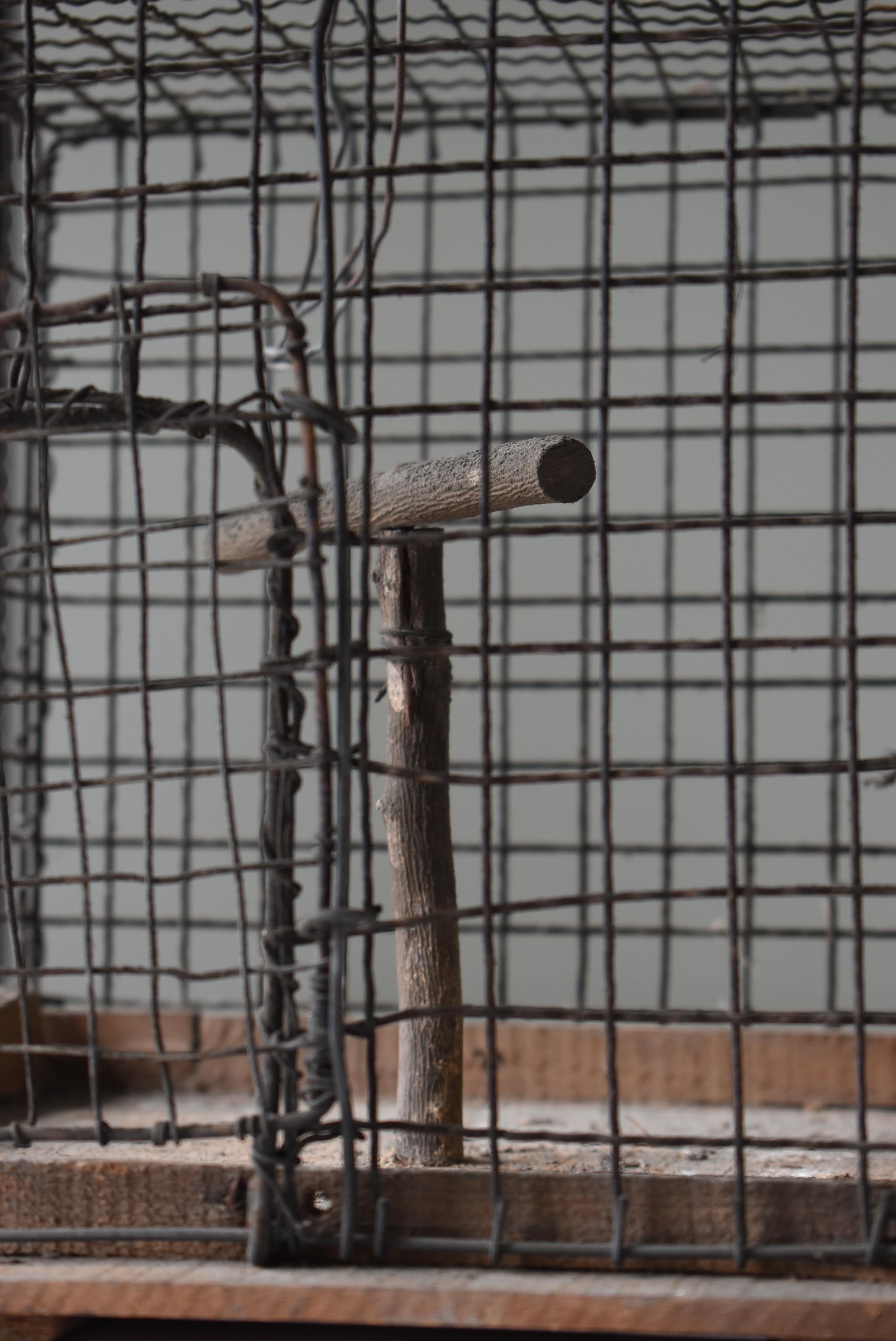 Japanese Old Birdcage 1920s-1950s/Antique Object Figurine Wabisabi Art In Good Condition In Sammu-shi, Chiba