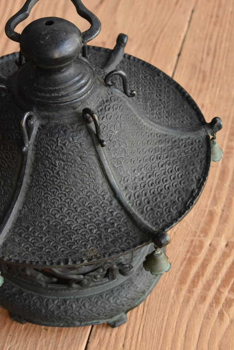 Japanese Old Bronze Casting Hanging Lantern 'No.1' /Traditional Lighting 2
