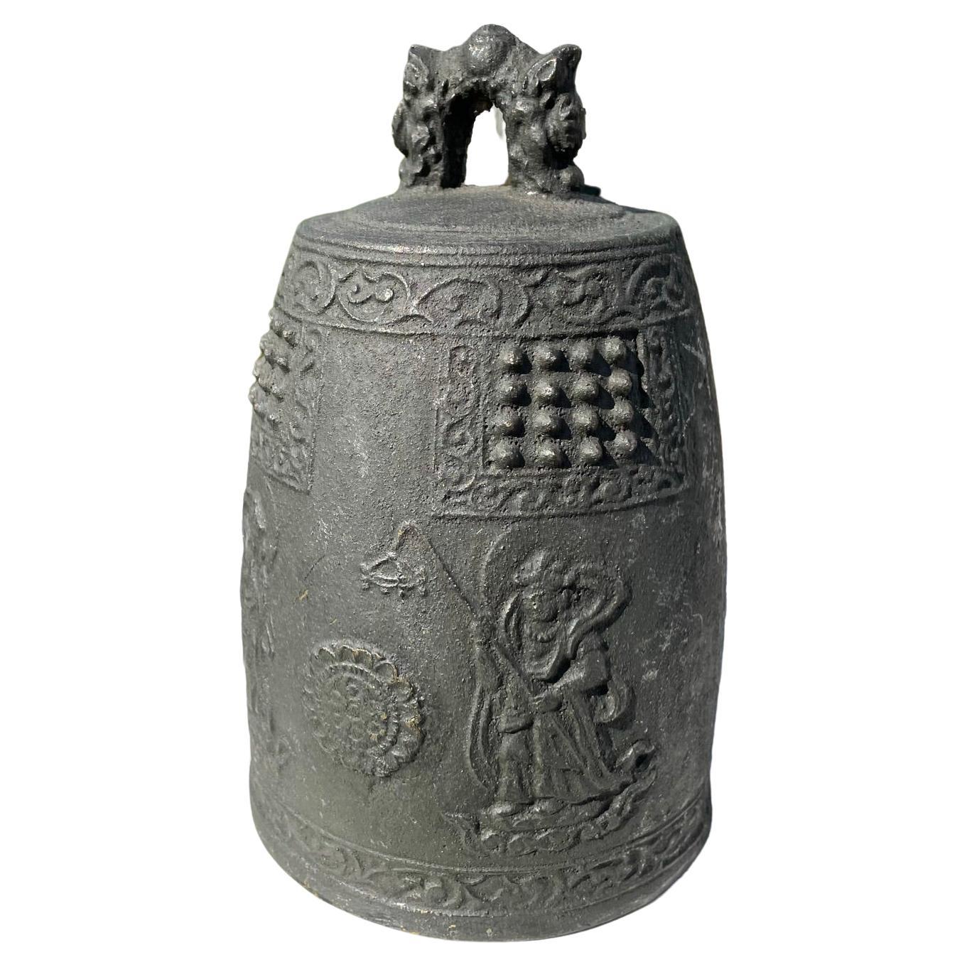 Japanese Old Buddhist Guan-Yin Cast Bell Resonates Pleasing Sound