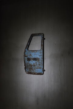 Japanese Old Car Door 1957s / Wall Decoration Abstract Art Wabisabi