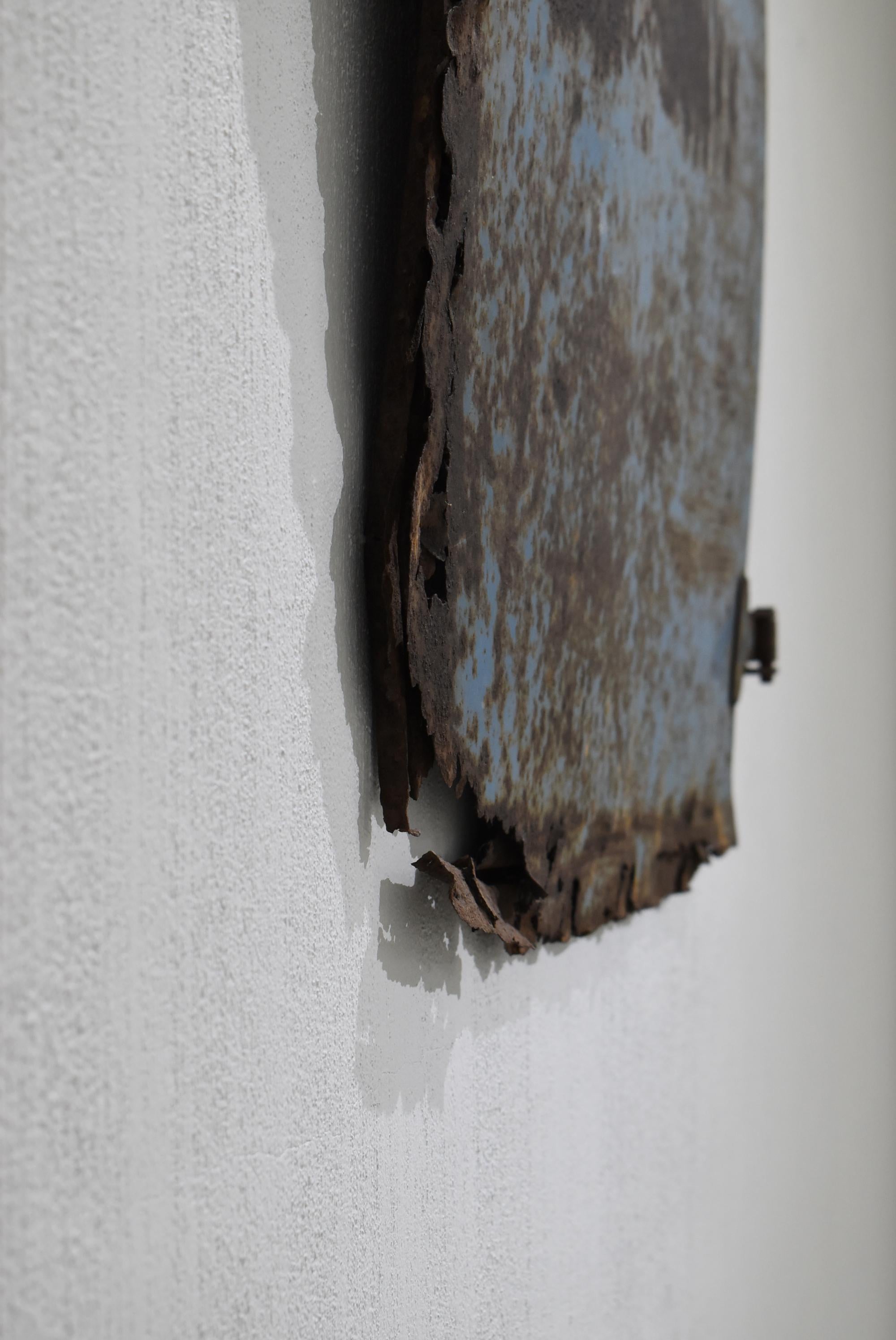 Japanische alte Autotür 1957er / Wanddekoration Abstrakte Kunst Wabisabi (Mitte des 20. Jahrhunderts) im Angebot