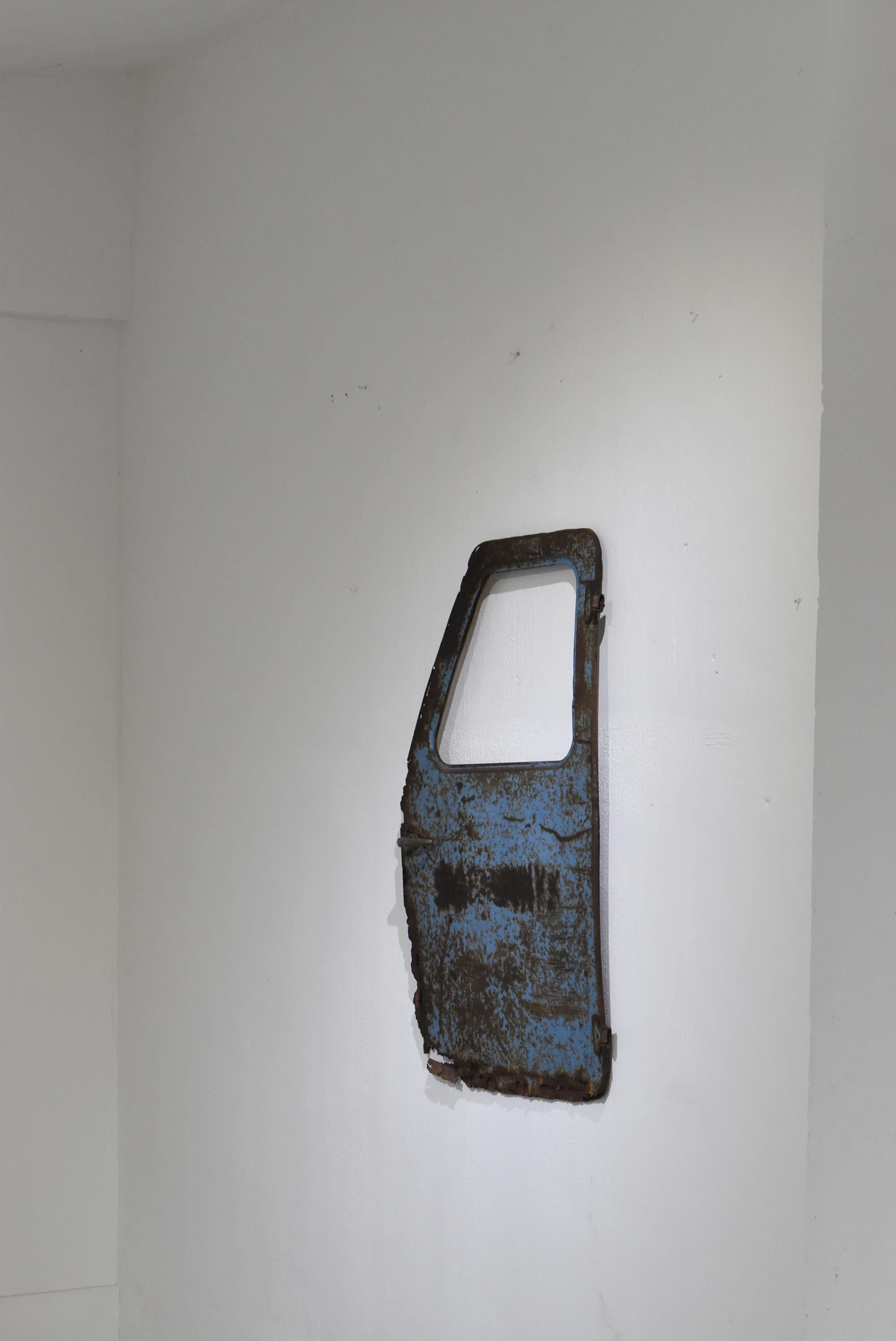 Japanische alte Autotür 1957er / Wanddekoration Abstrakte Kunst Wabisabi im Angebot 1